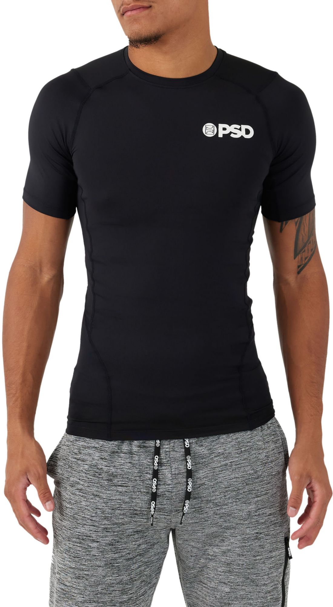 PSD Men's Compression Tee Short Sleeve - Black