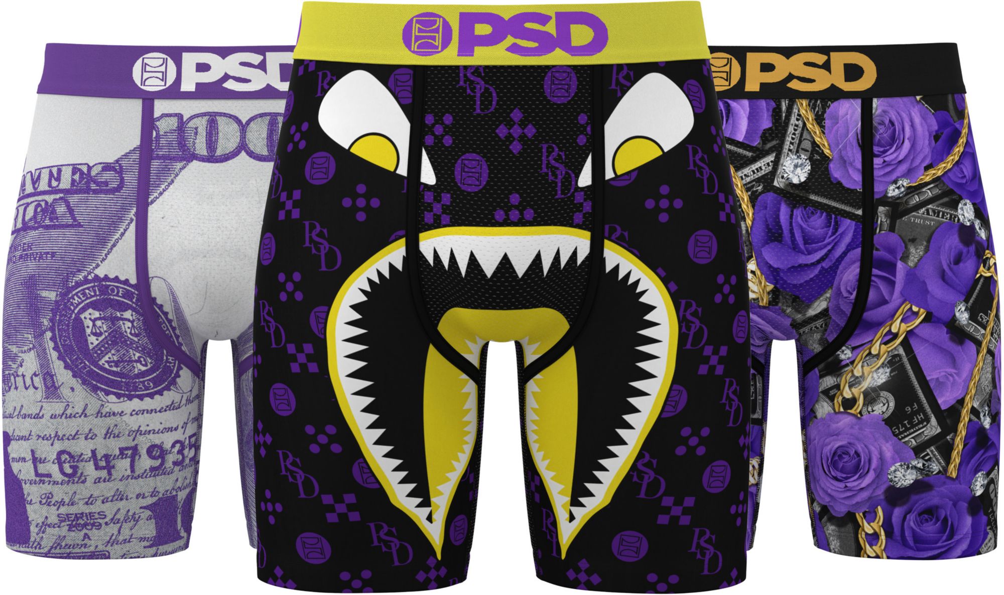 PSD Underwear Men's Purple Rain - 3 Pack