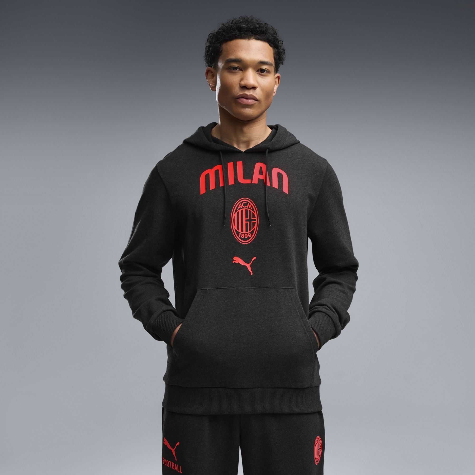 PUMA Adult AC Milan Charcoal 2026 Football Culture Hoodie