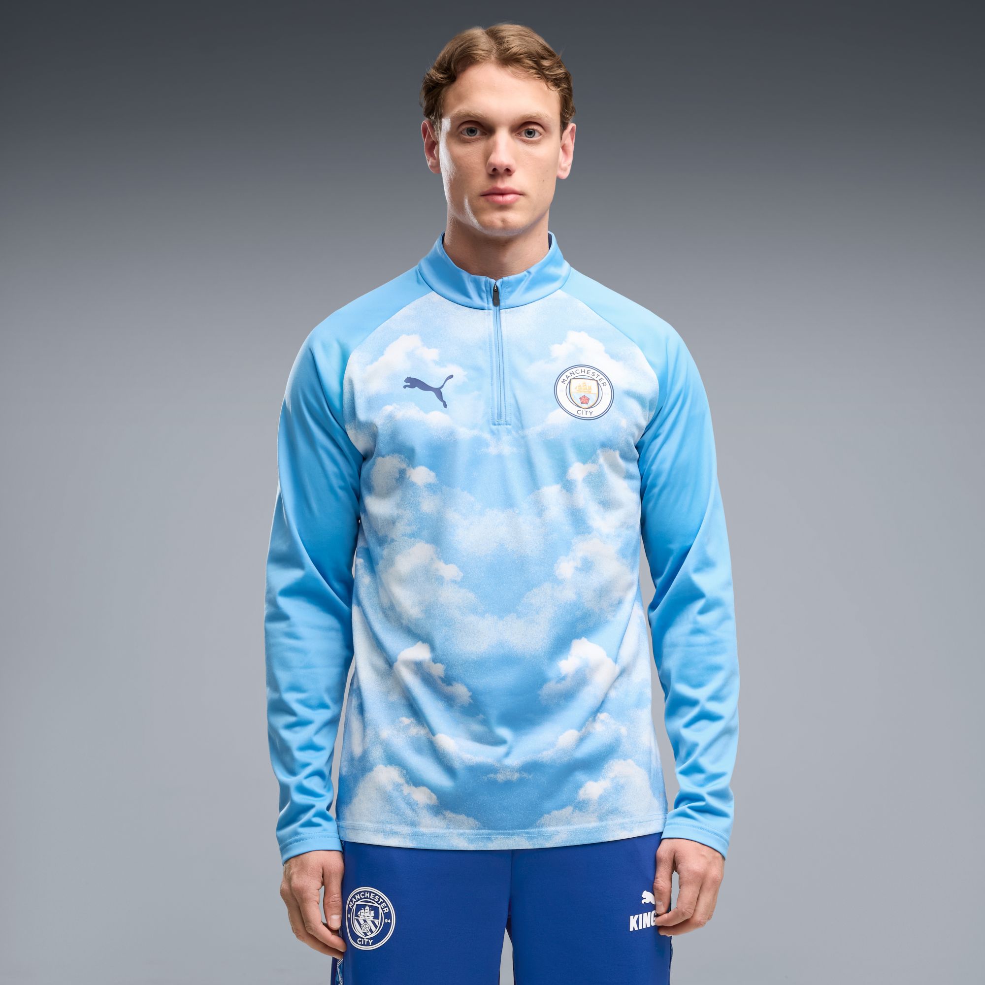 PUMA Adult Manchester City Black 2026 Warm-Up 1/4 Zip Jacket
