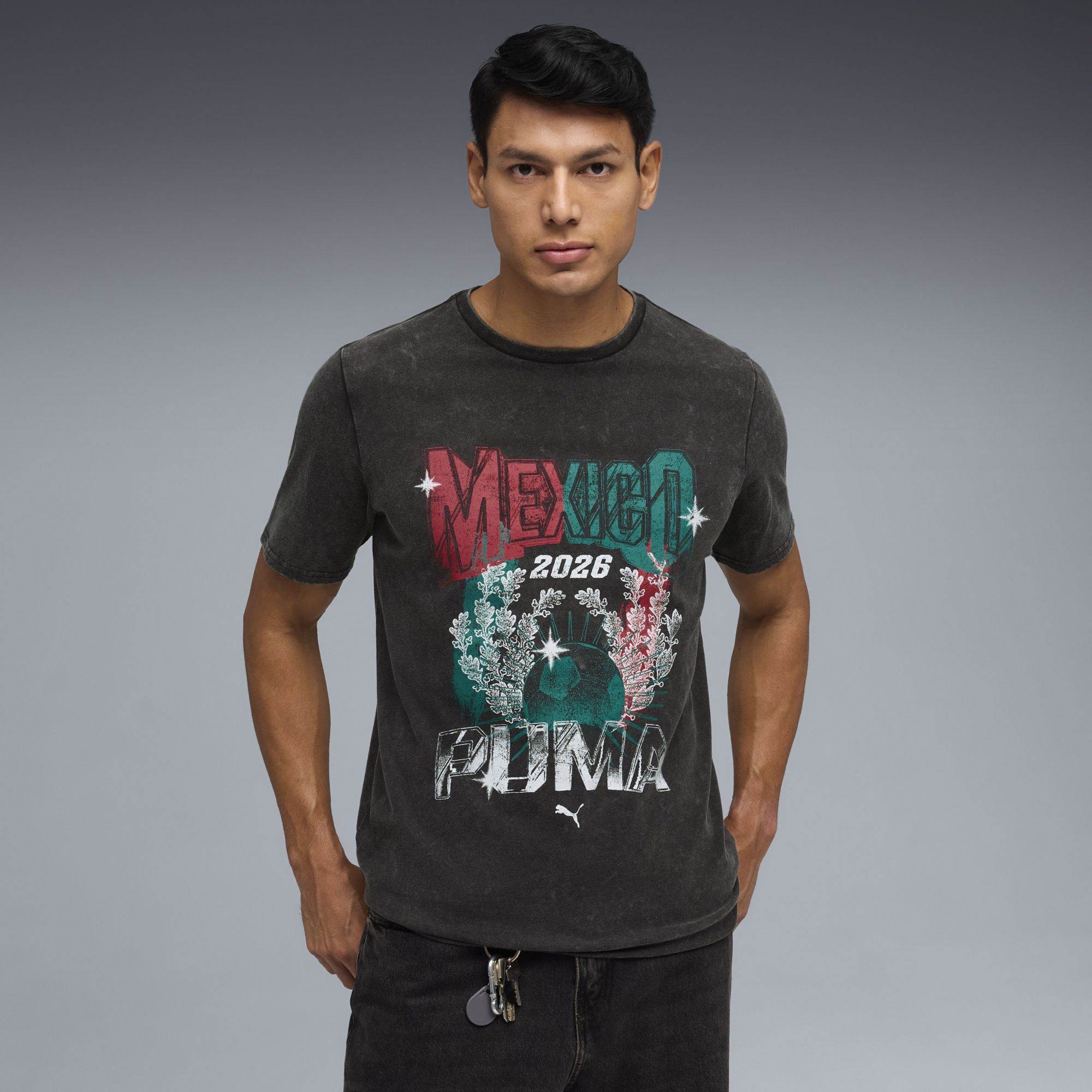 PUMA Adult Mexico Black 2026 90's Bespoke T-Shirt