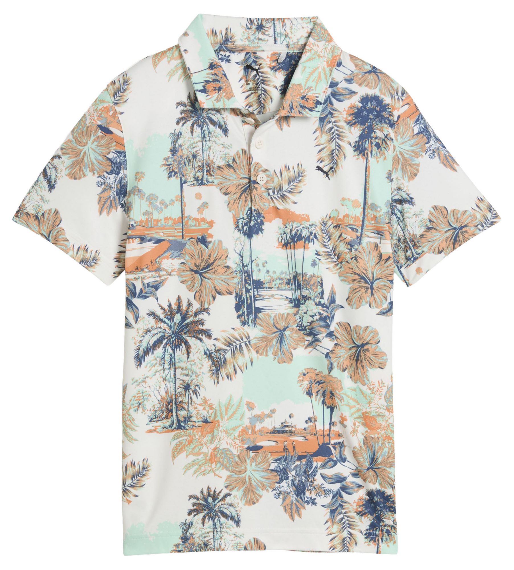 PUMA Boys' CLOUDSPUN Palm Golf Polo