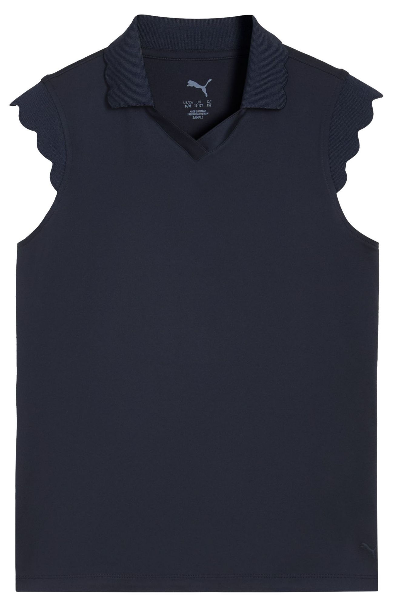 PUMA Girls' CLOUDSPUN Scallop Sleeve Golf Polo