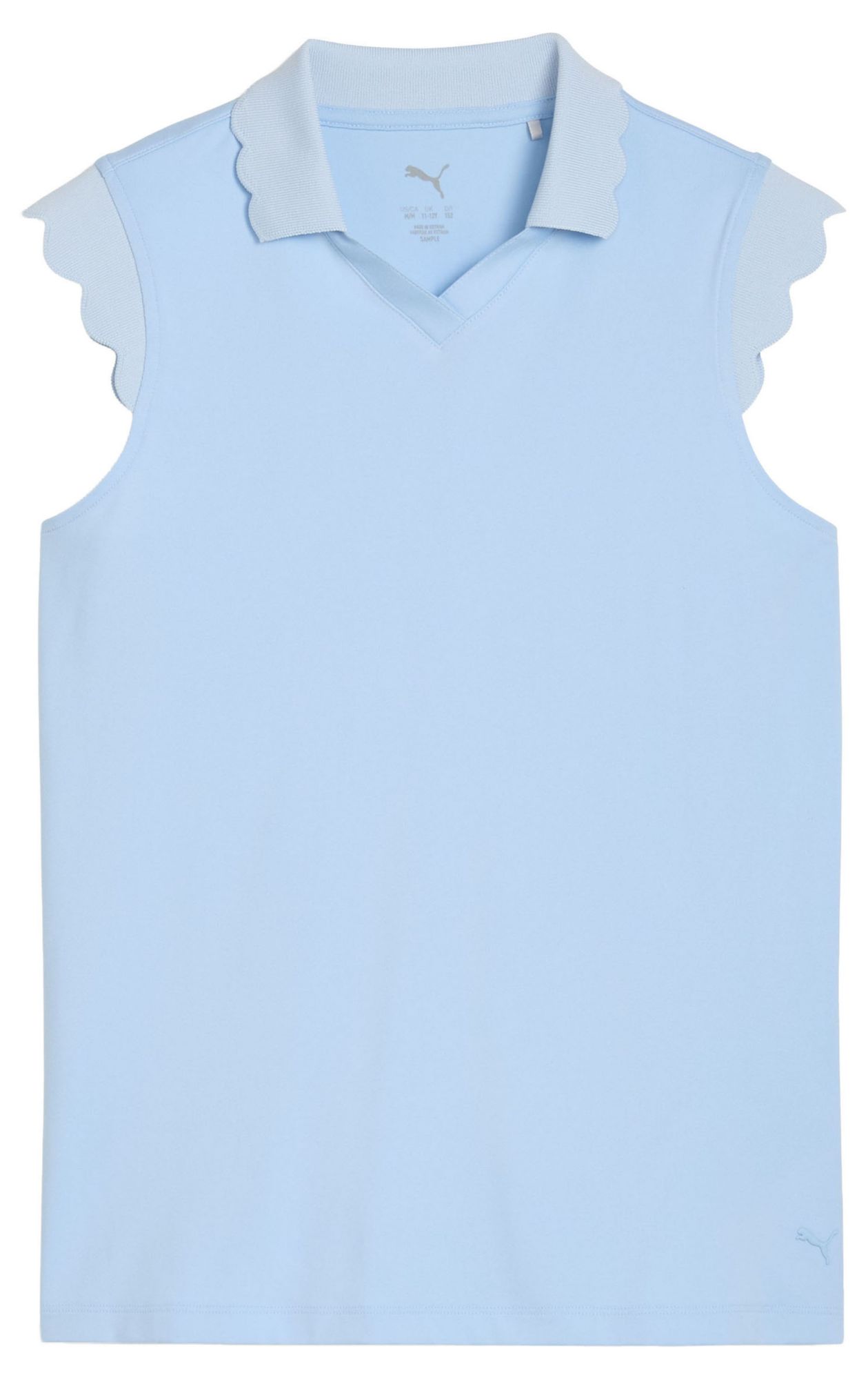 PUMA Girls' CLOUDSPUN Scallop Sleeve Golf Polo