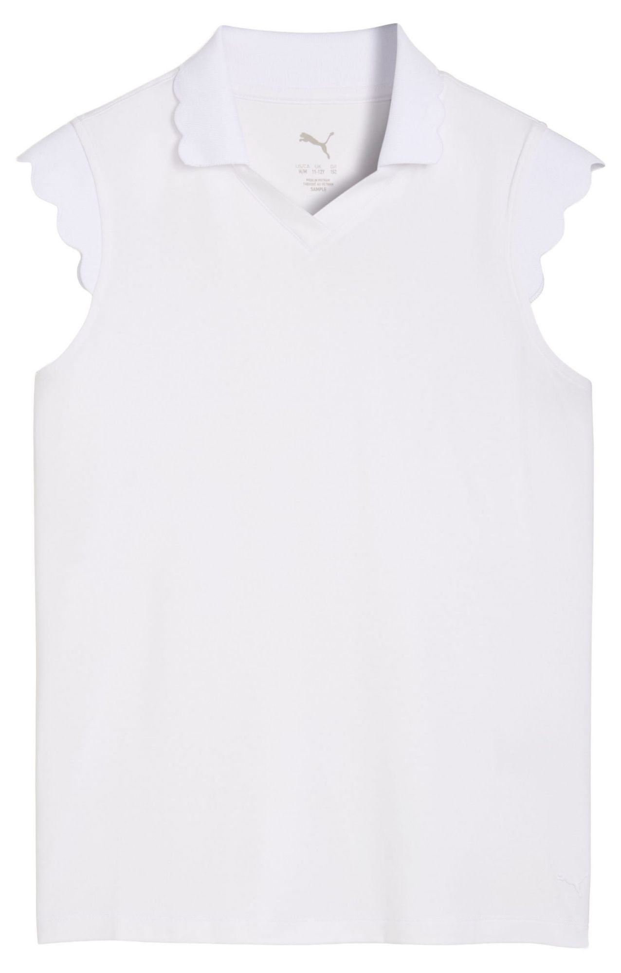 PUMA Girls' CLOUDSPUN Scallop Sleeve Golf Polo