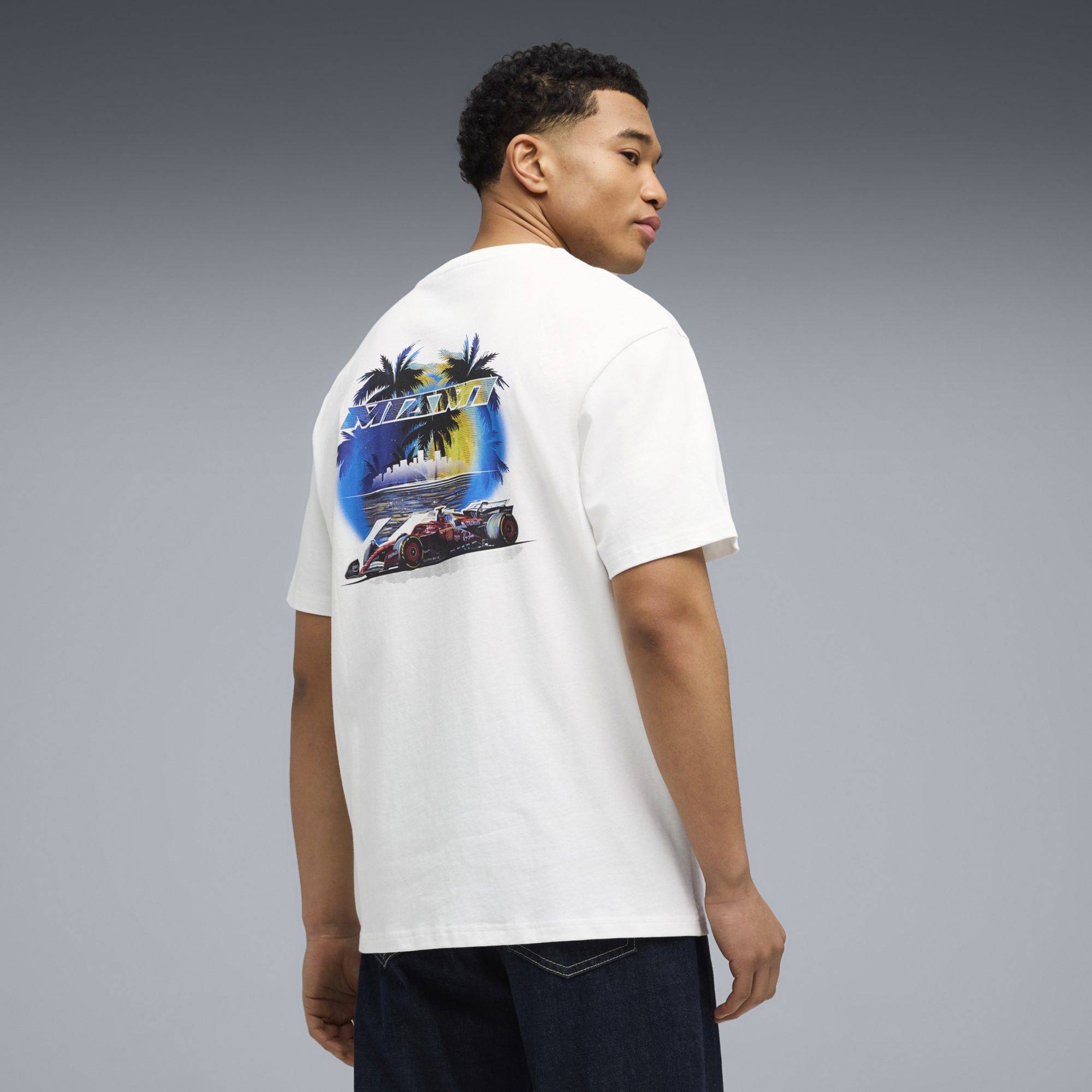 PUMA Men's F1 Ferrari White Miami T-Shirt