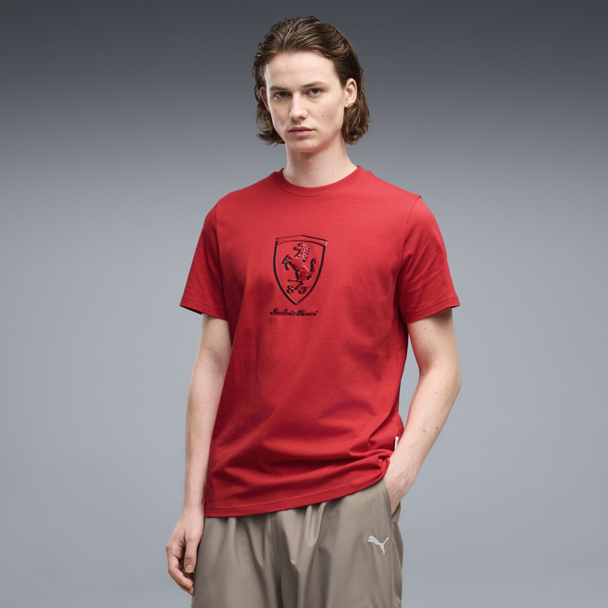 PUMA Men's Scuderia Ferrari Tonal Shield T-Shirt