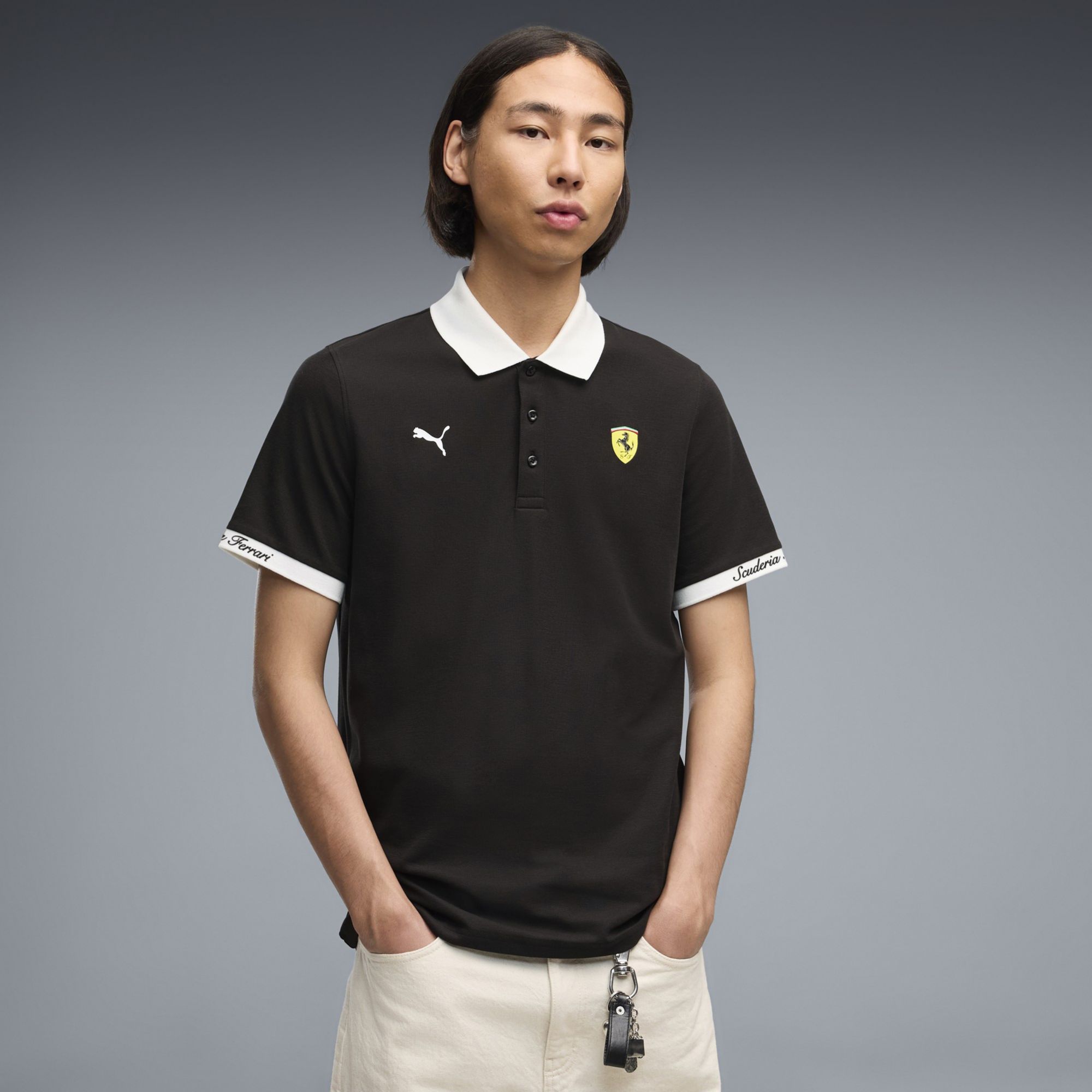 Puma Men's Scuderia Ferrari Piquet Polo Shirt - Puma Black