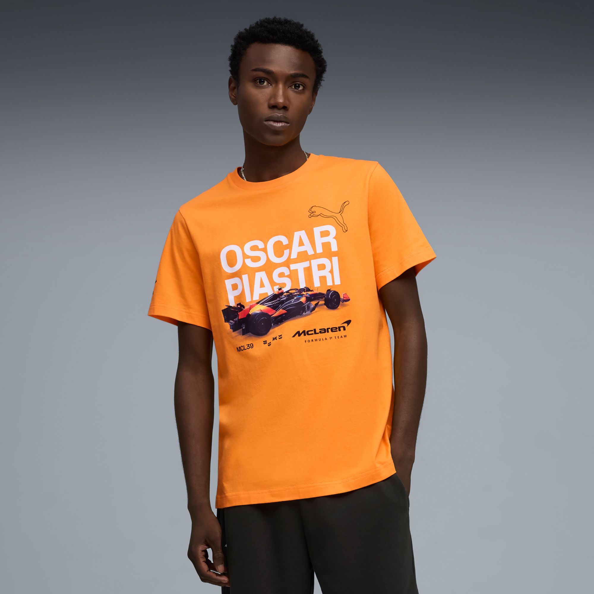 PUMA Men's F1 McLaren Oscar Piastri Orange Driver T-Shirt
