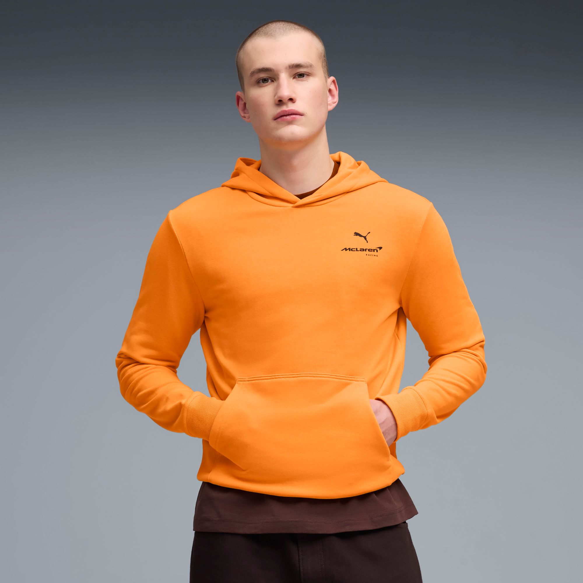 PUMA Men's F1 McLaren Orange Essential Pullover Hoodie