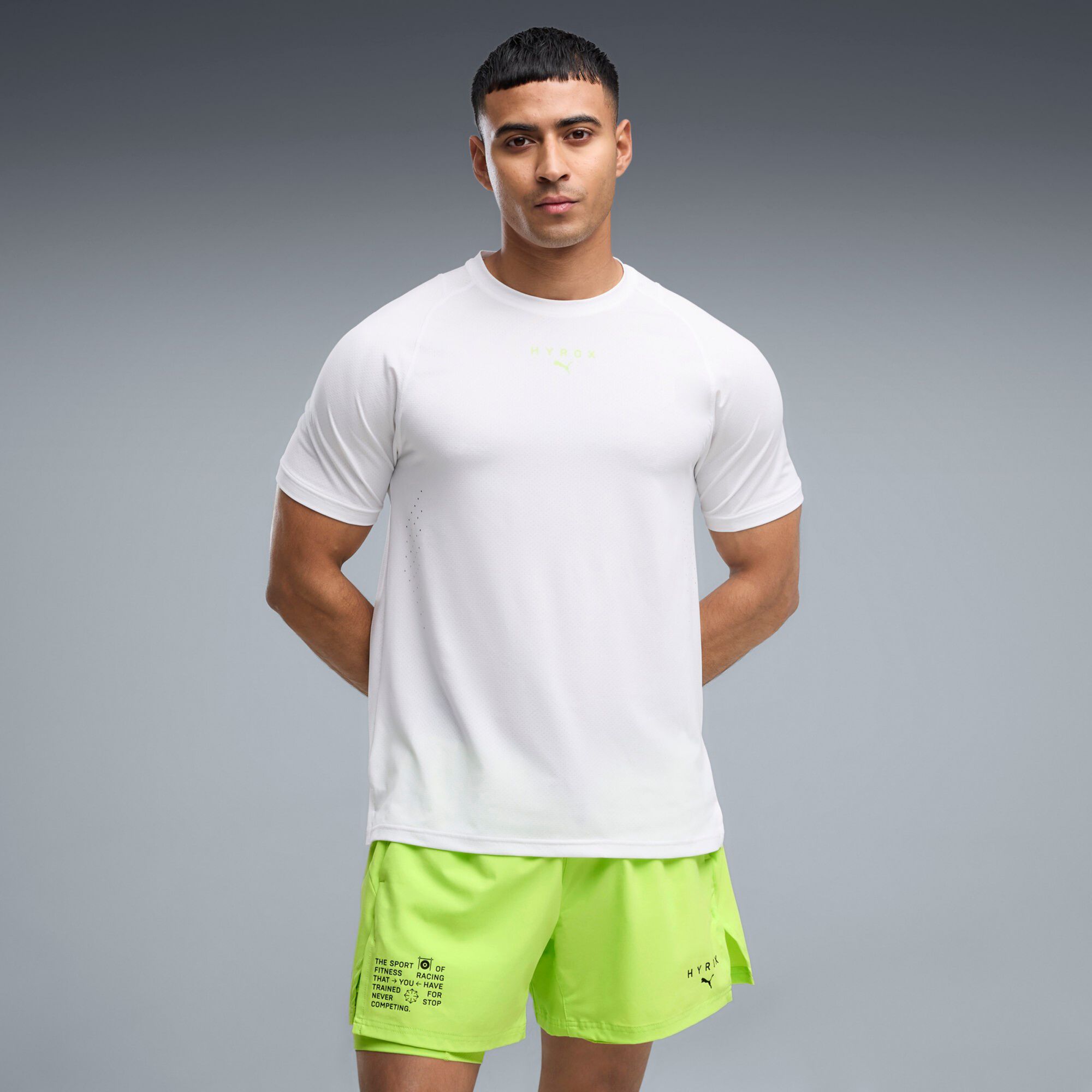 Puma x Hyrox Men's Pwrmode Tee, Medium, Puma White