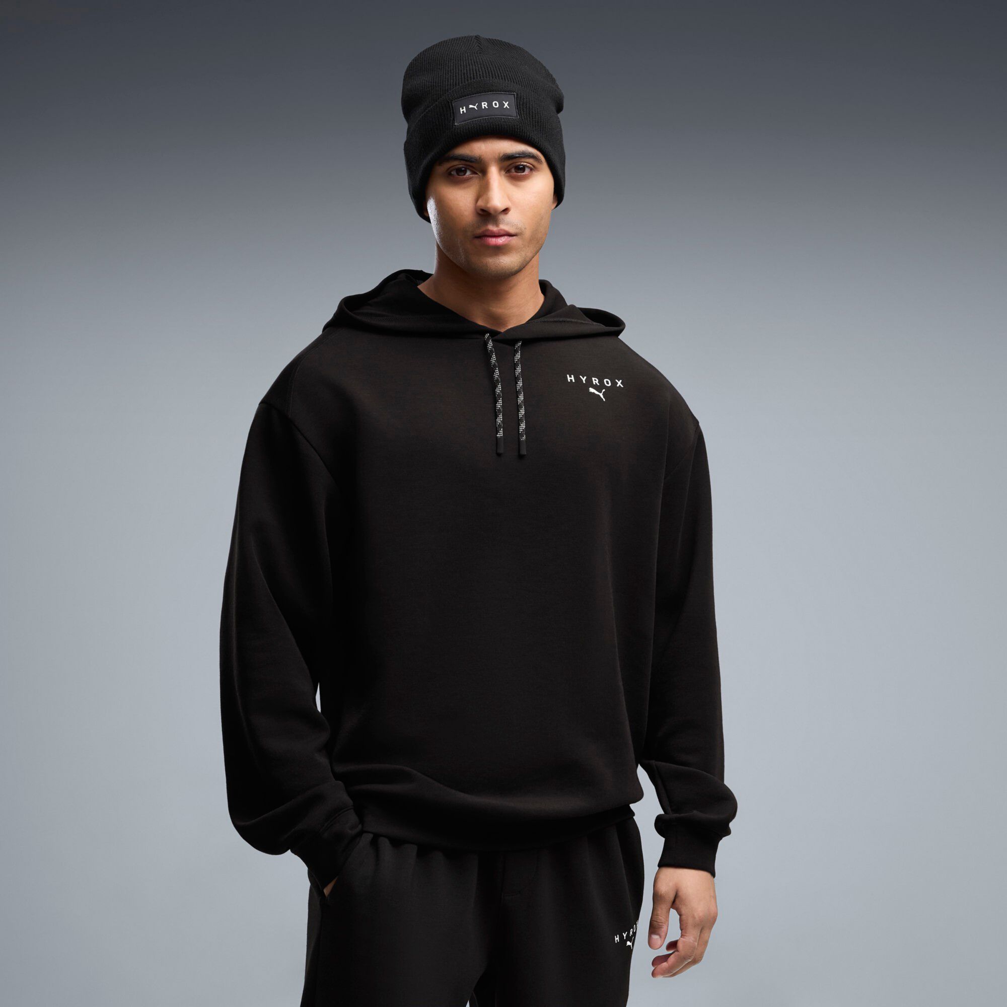 Puma x Hyrox Men's Cloudspun Ultra Soft Hoodie, Medium, Puma Black