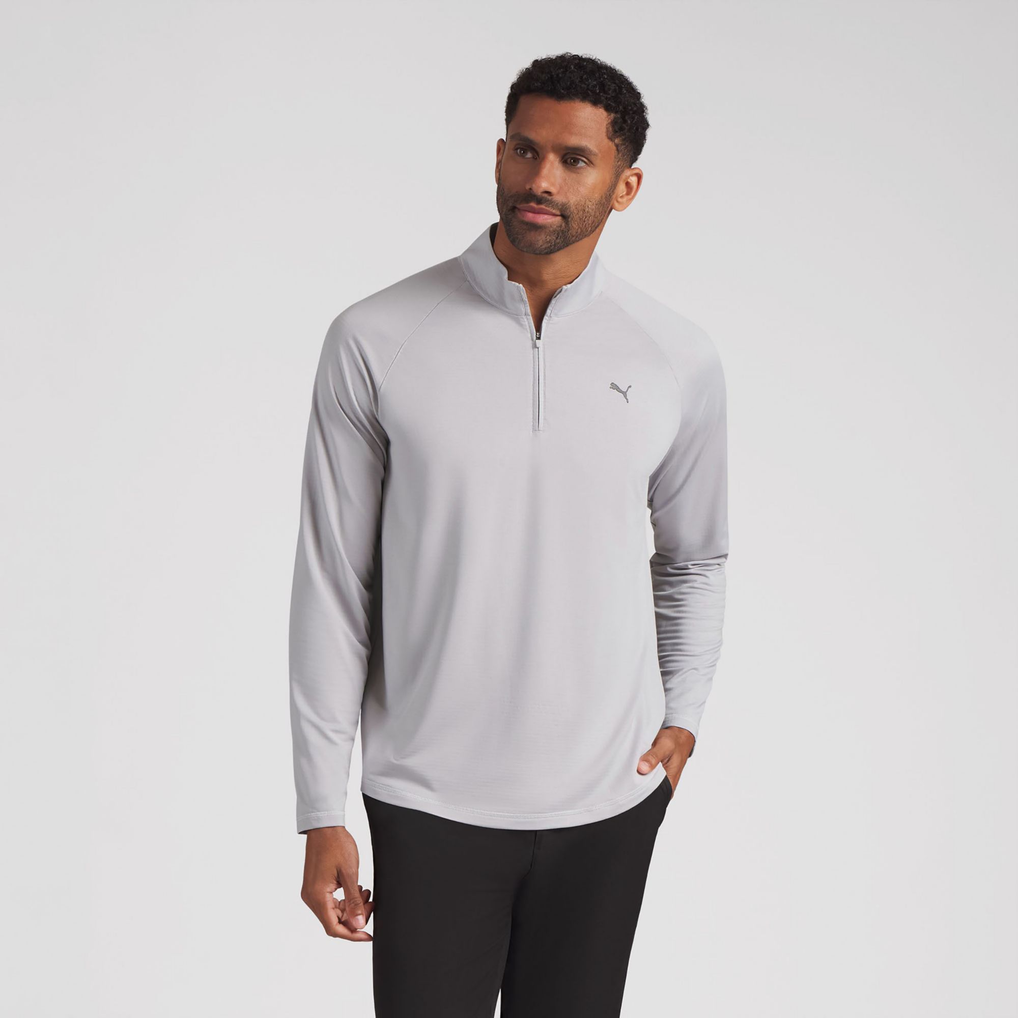 PUMA Men's Lightweight Grid LC Golf ¼ Zip
