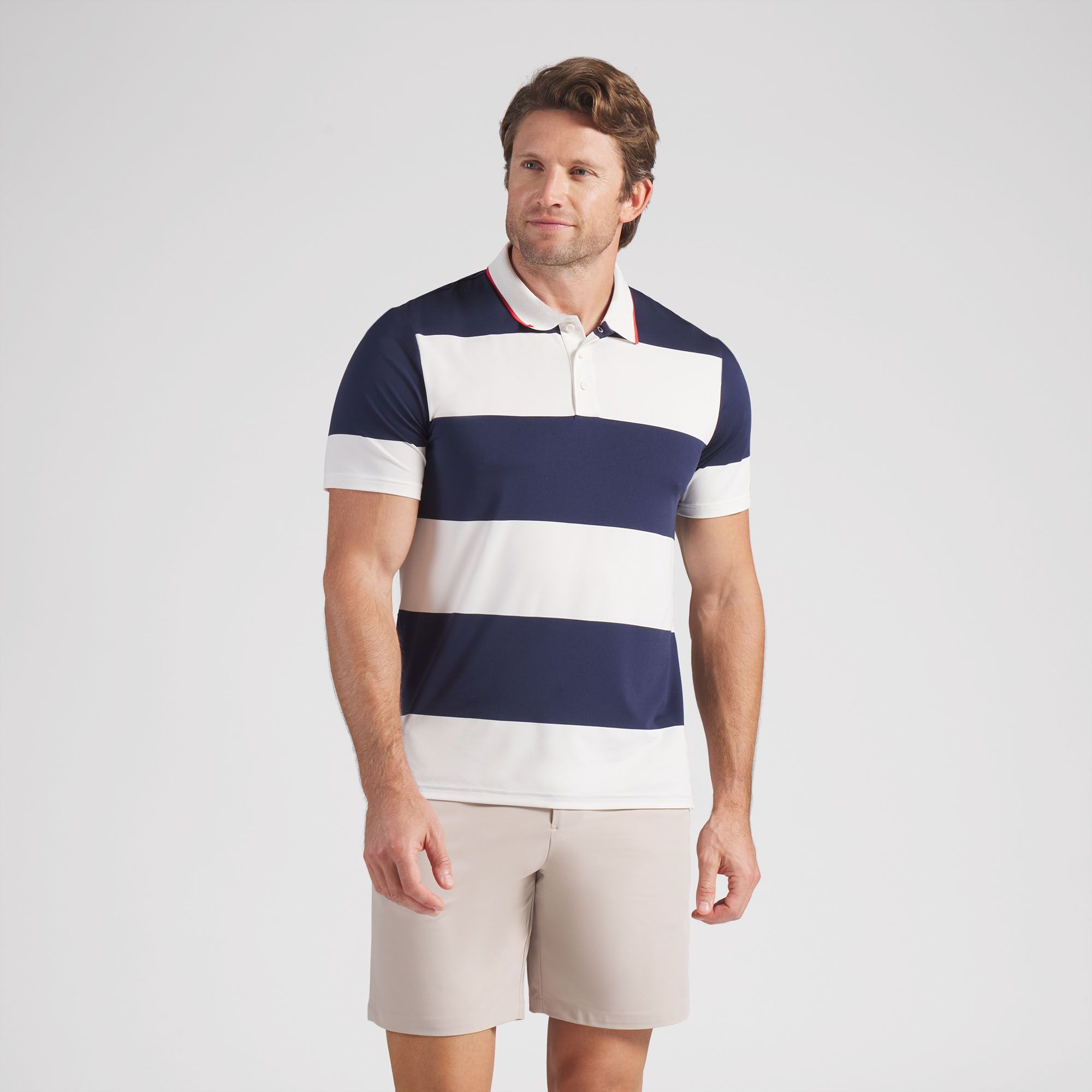 Warm White/Deep Navy/Candy Apple