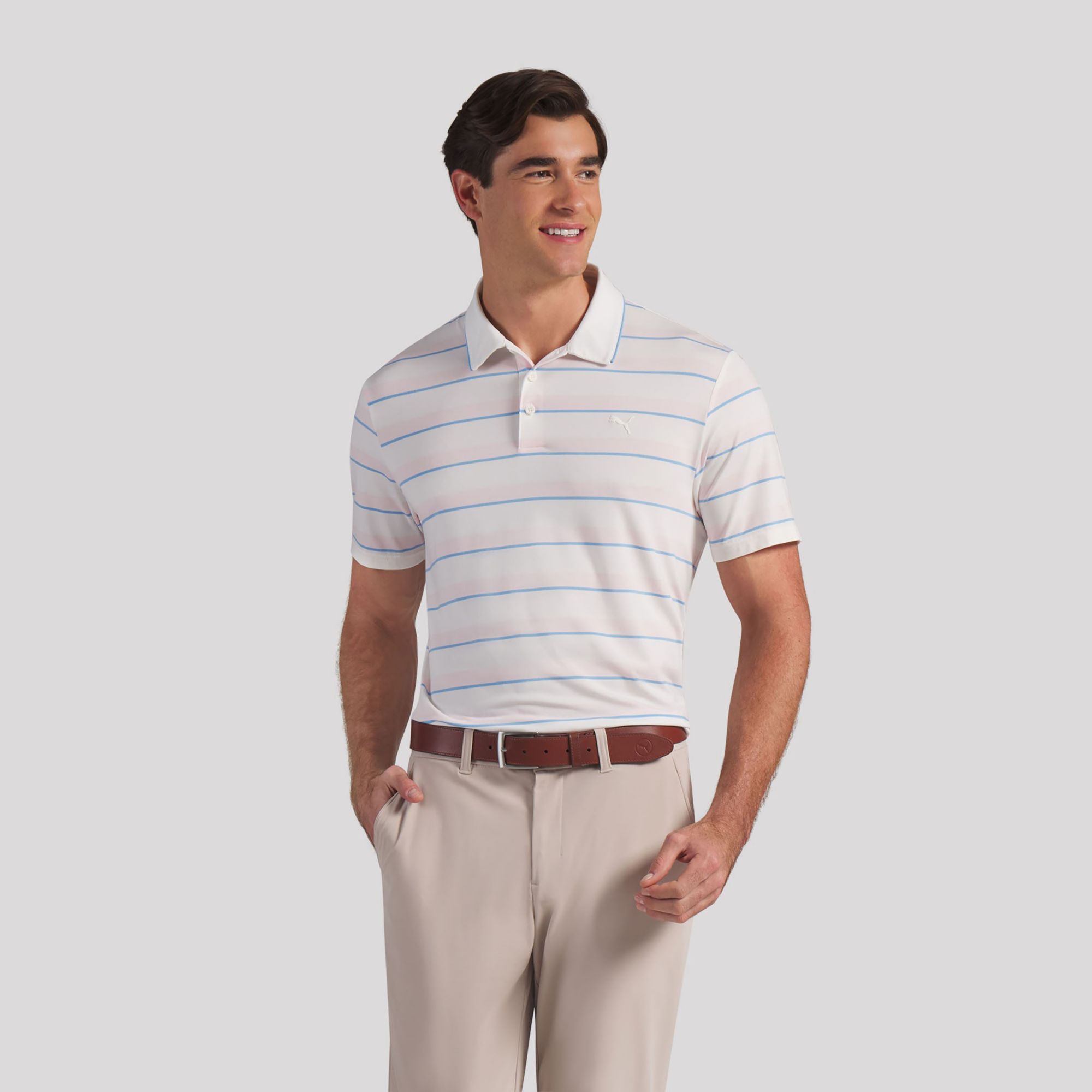 PUMA Men's CLOUDSPUN Stripe Golf Polo