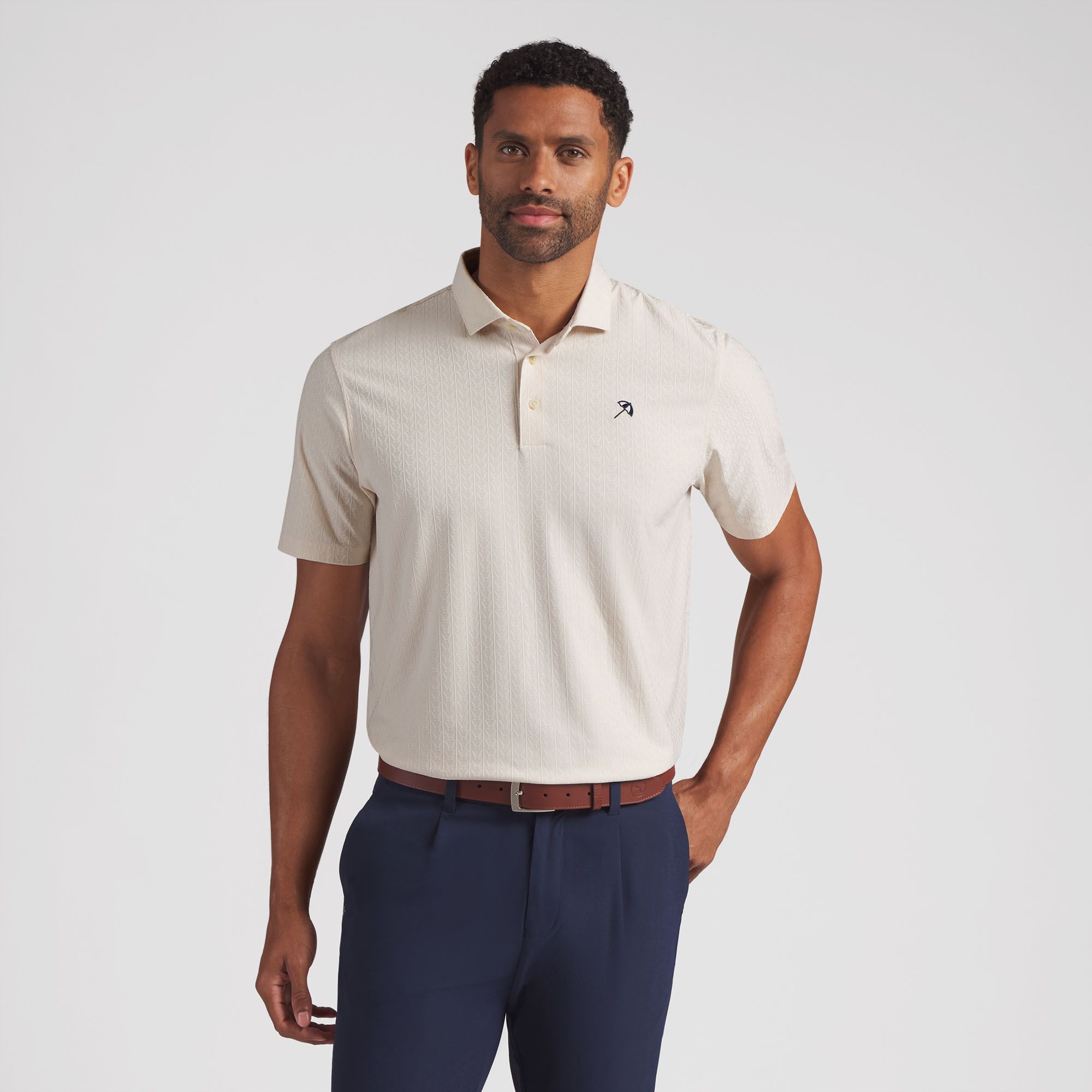 PUMA X AP Men's MATTR Textured Golf Polo