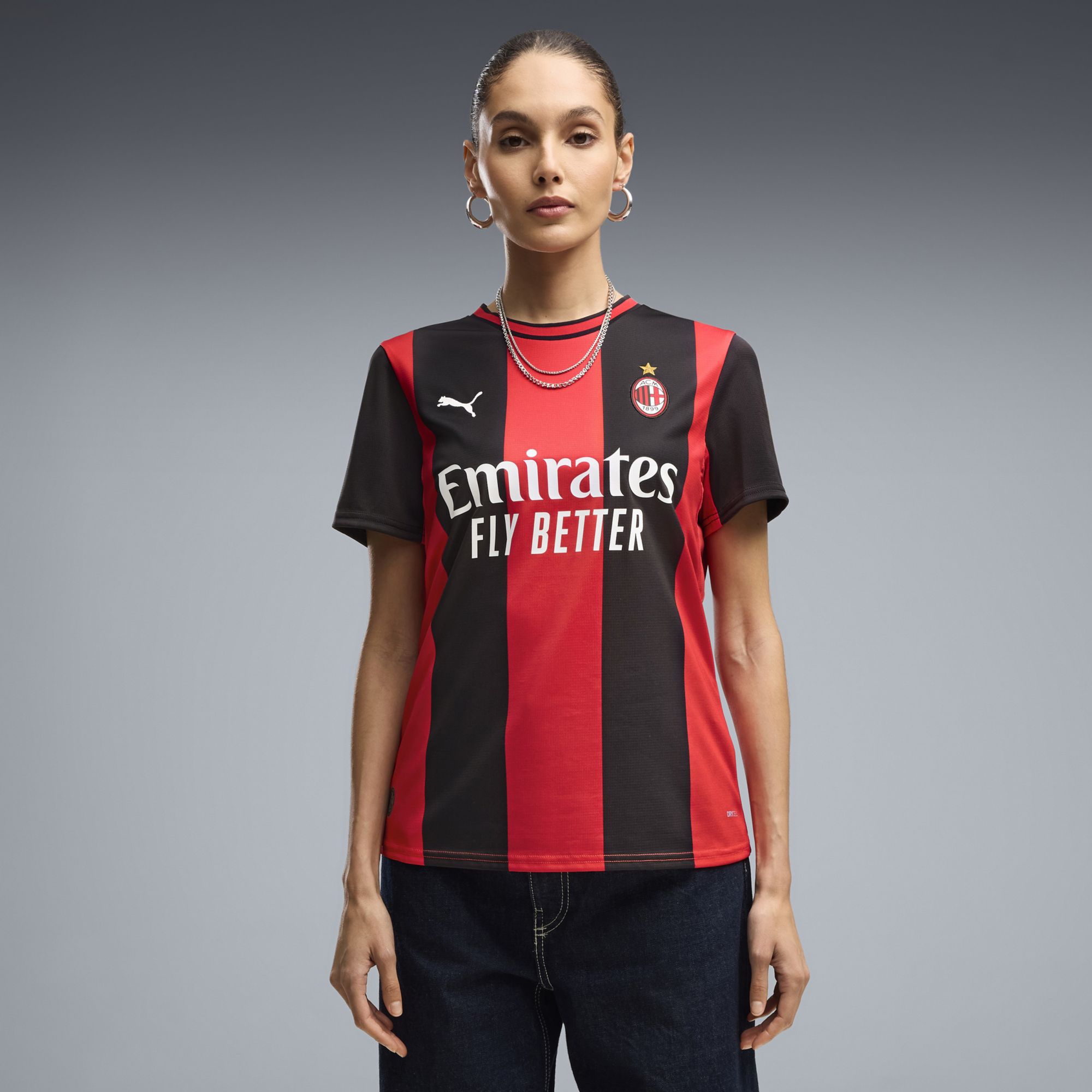 PUMA Women's AC Milan Black 2026 Home Replica Jersey