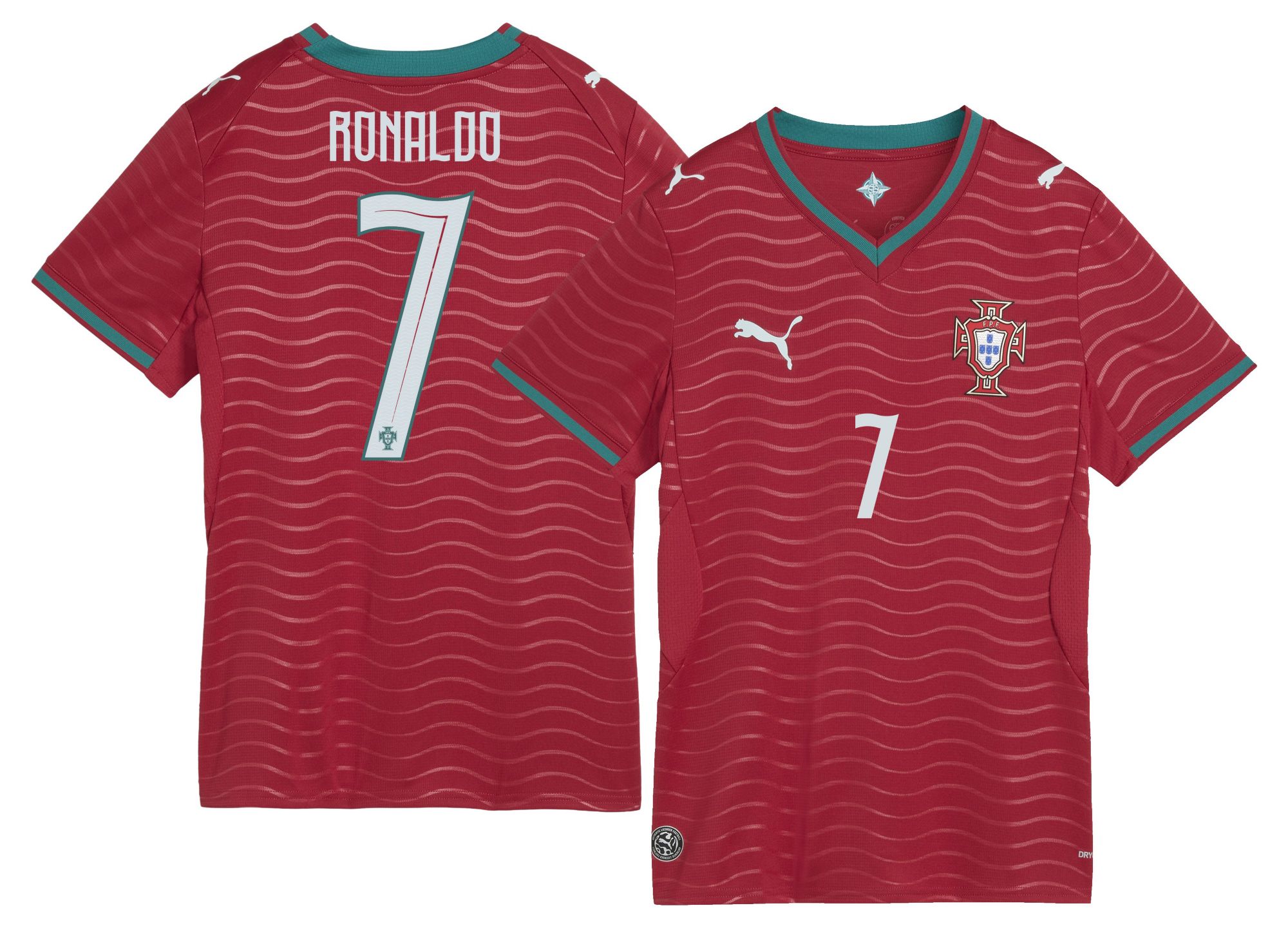 PUMA Women's Portugal Red Cristiano Ronaldo #7 Home Replica Jersey