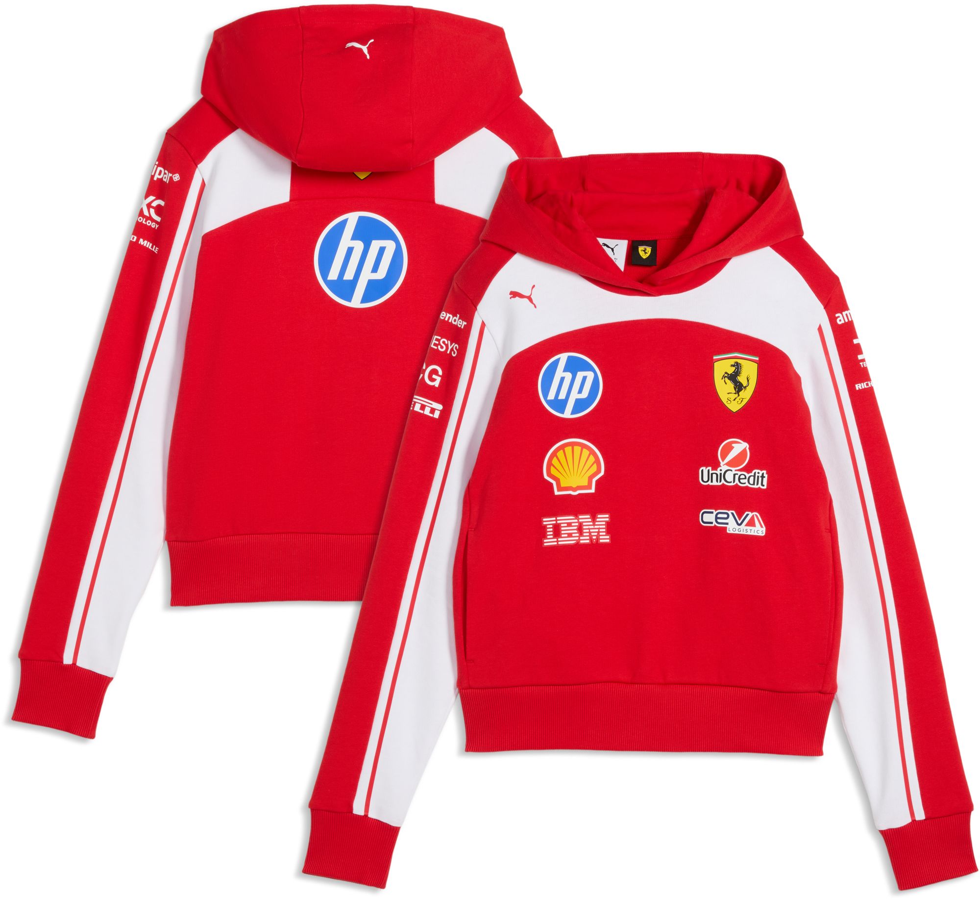 PUMA Women's F1 Ferrari Red Pullover Hoodie