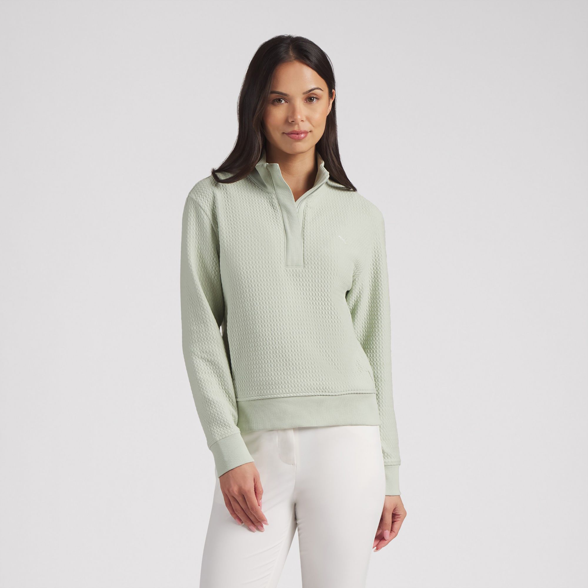 PUMA Women's Boulder Golf ½ Zip Left Chest