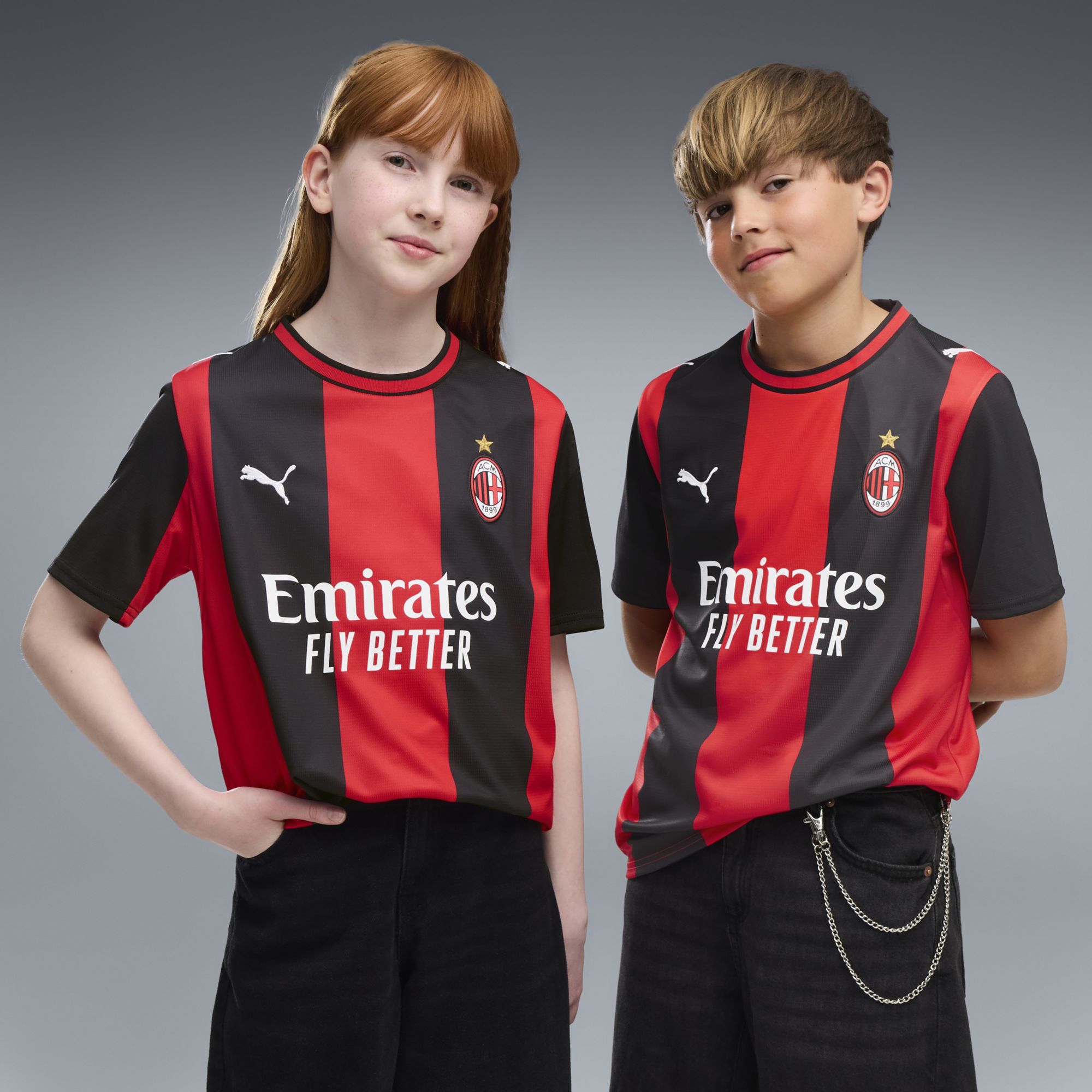 PUMA Youth AC Milan Black 2026 Home Replica Jersey