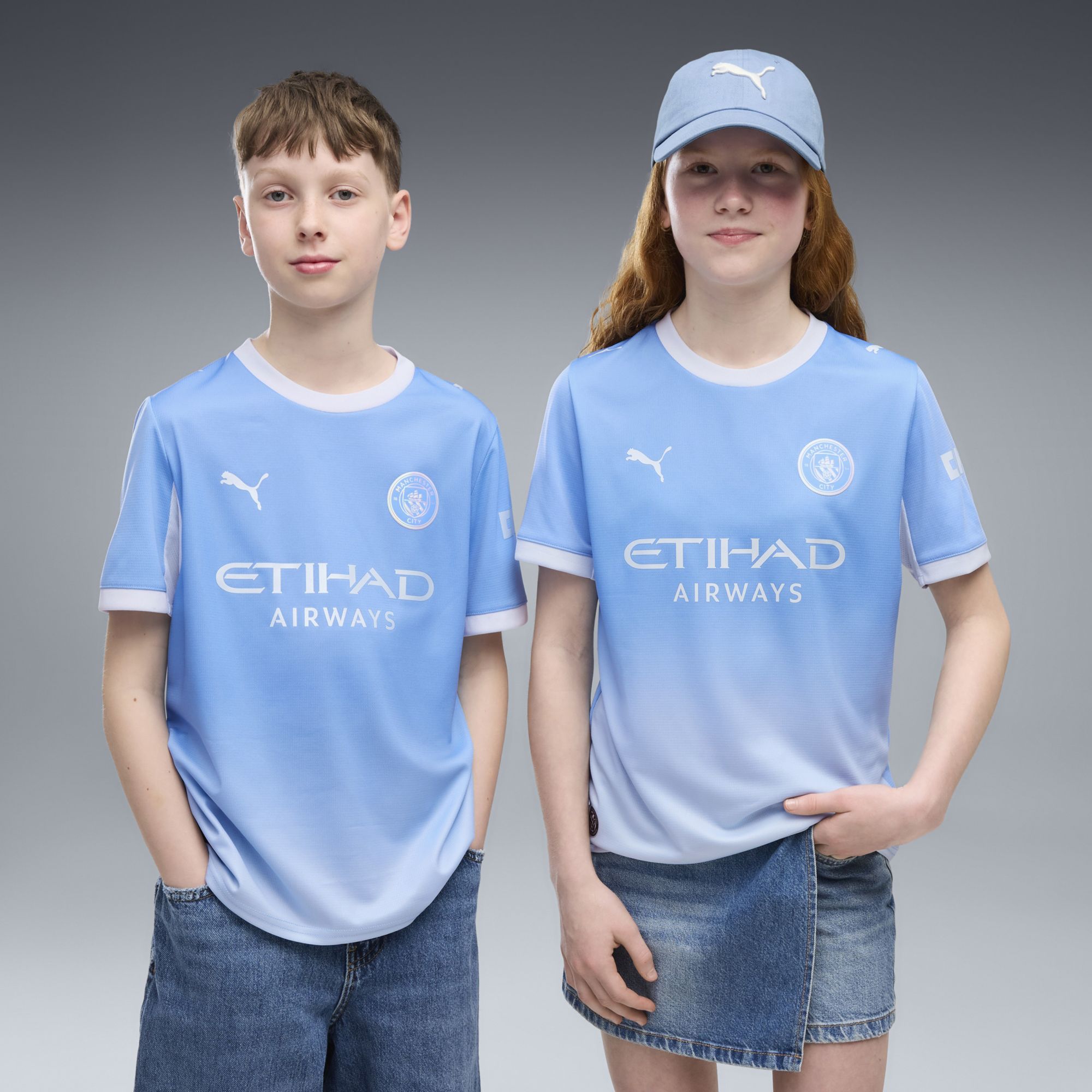 PUMA Youth Manchester City Light Blue 2026 Home Replica Jersey