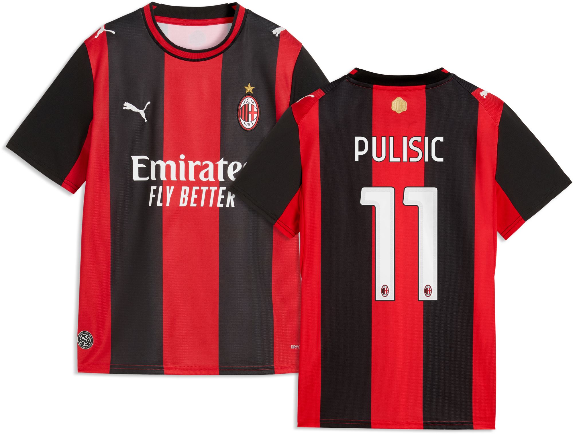 PUMA Youth AC Milan Christian Pulisic #11 2026 Home Replica Jersey