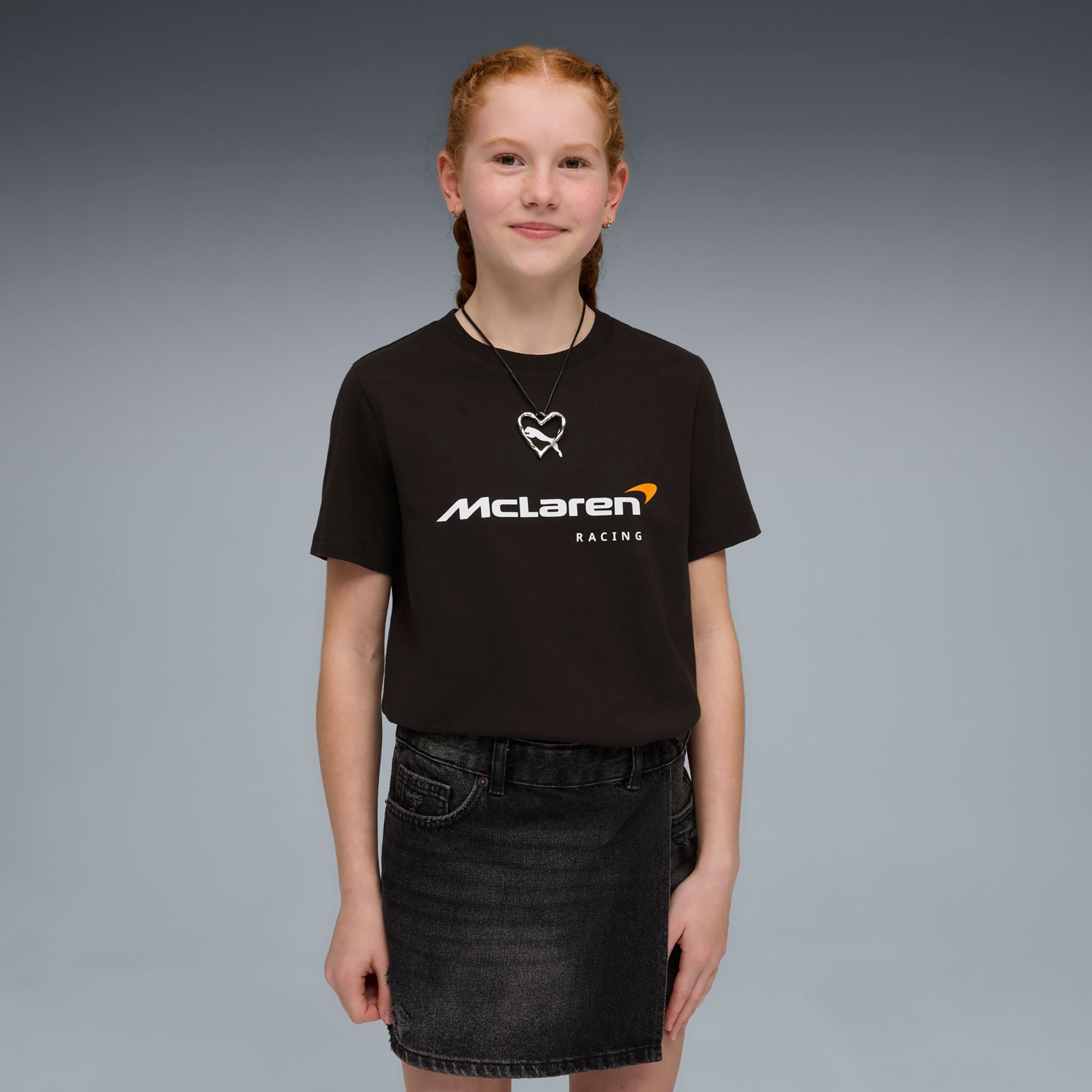 PUMA Youth F1 McLaren Black Big Logo T-Shirt