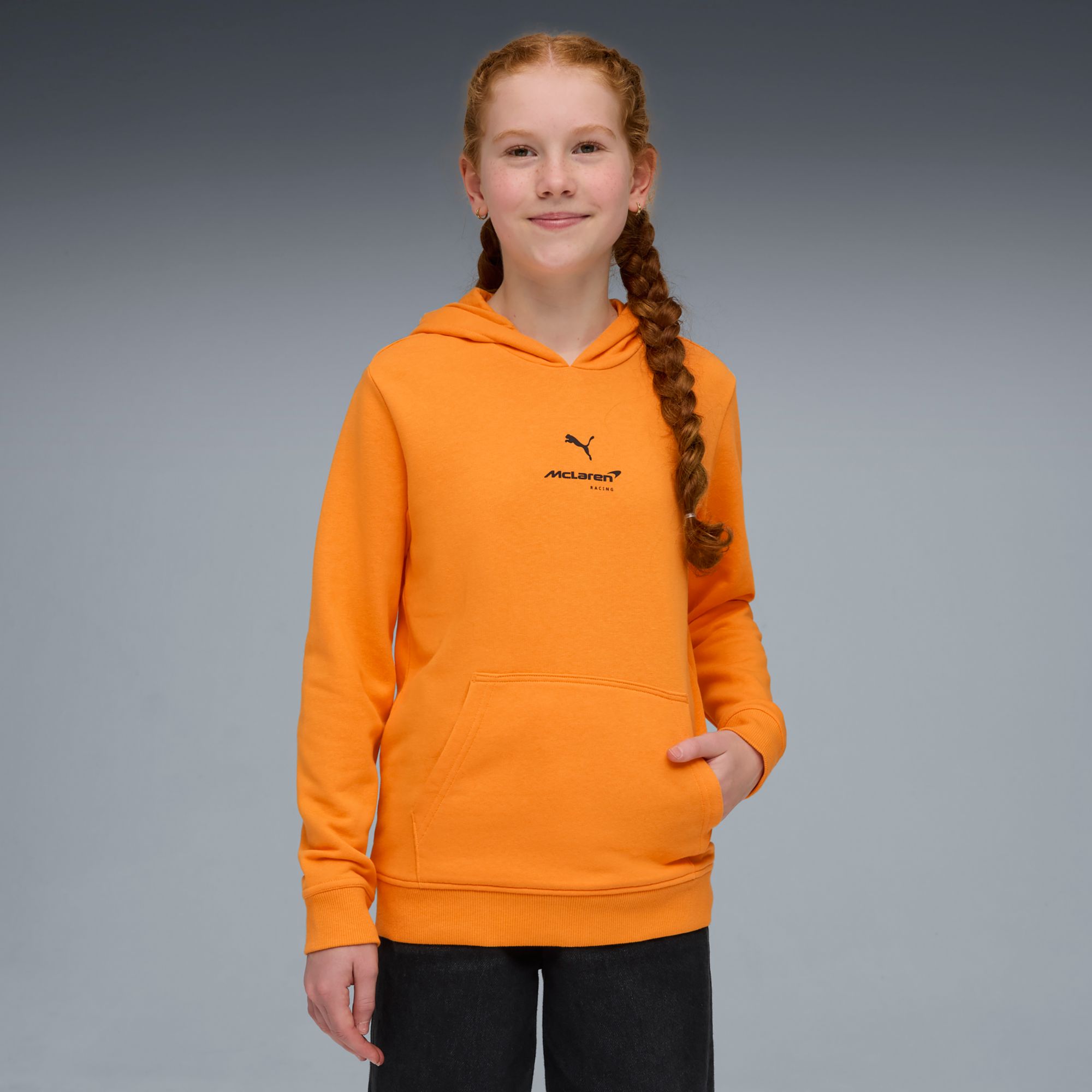 PUMA Youth F1 McLaren Orange Essential Pullover Hoodie