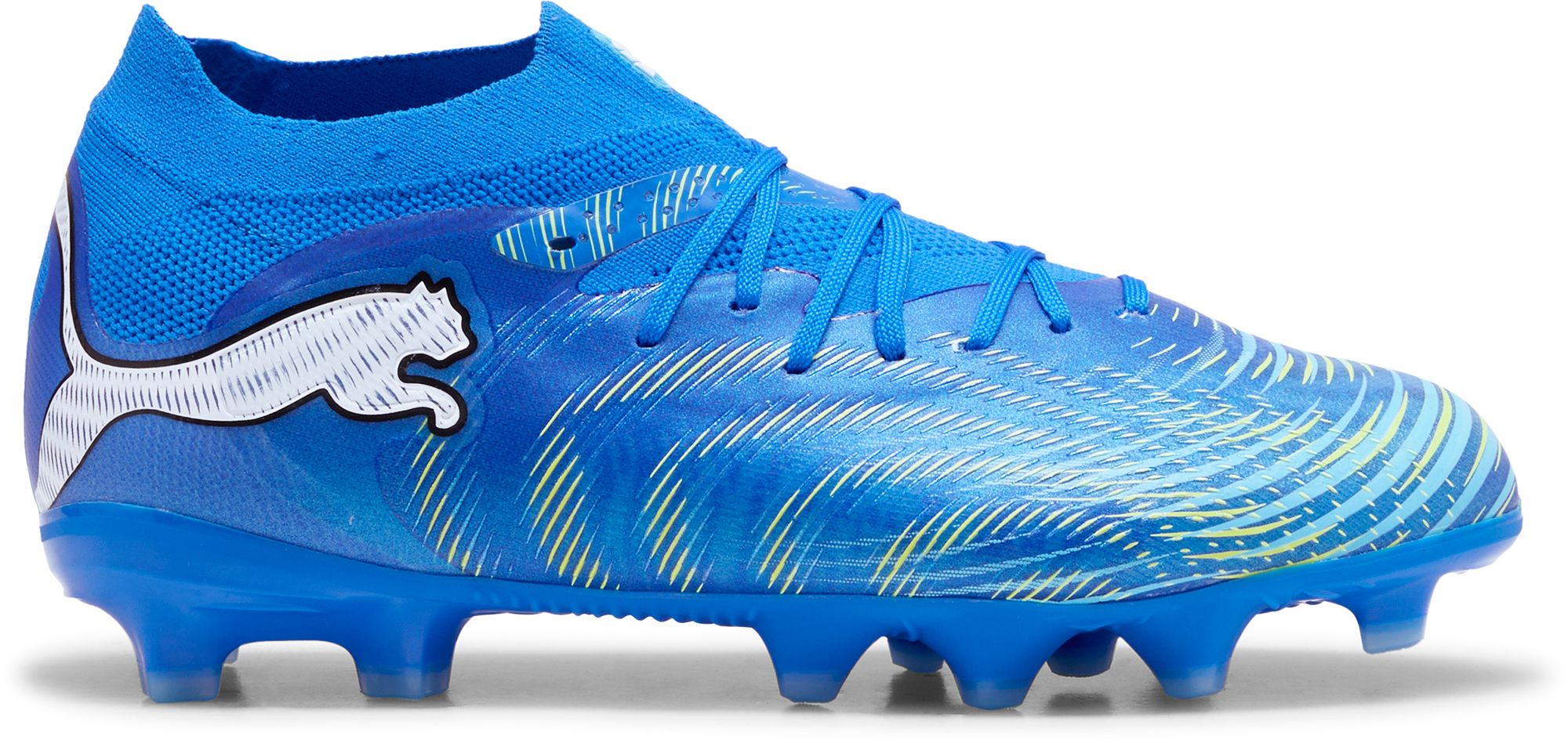 PUMA FUTURE 9 PRO Big Kids' Firm/Artificial Ground Soccer Cleats in Blue, Size 4.5
