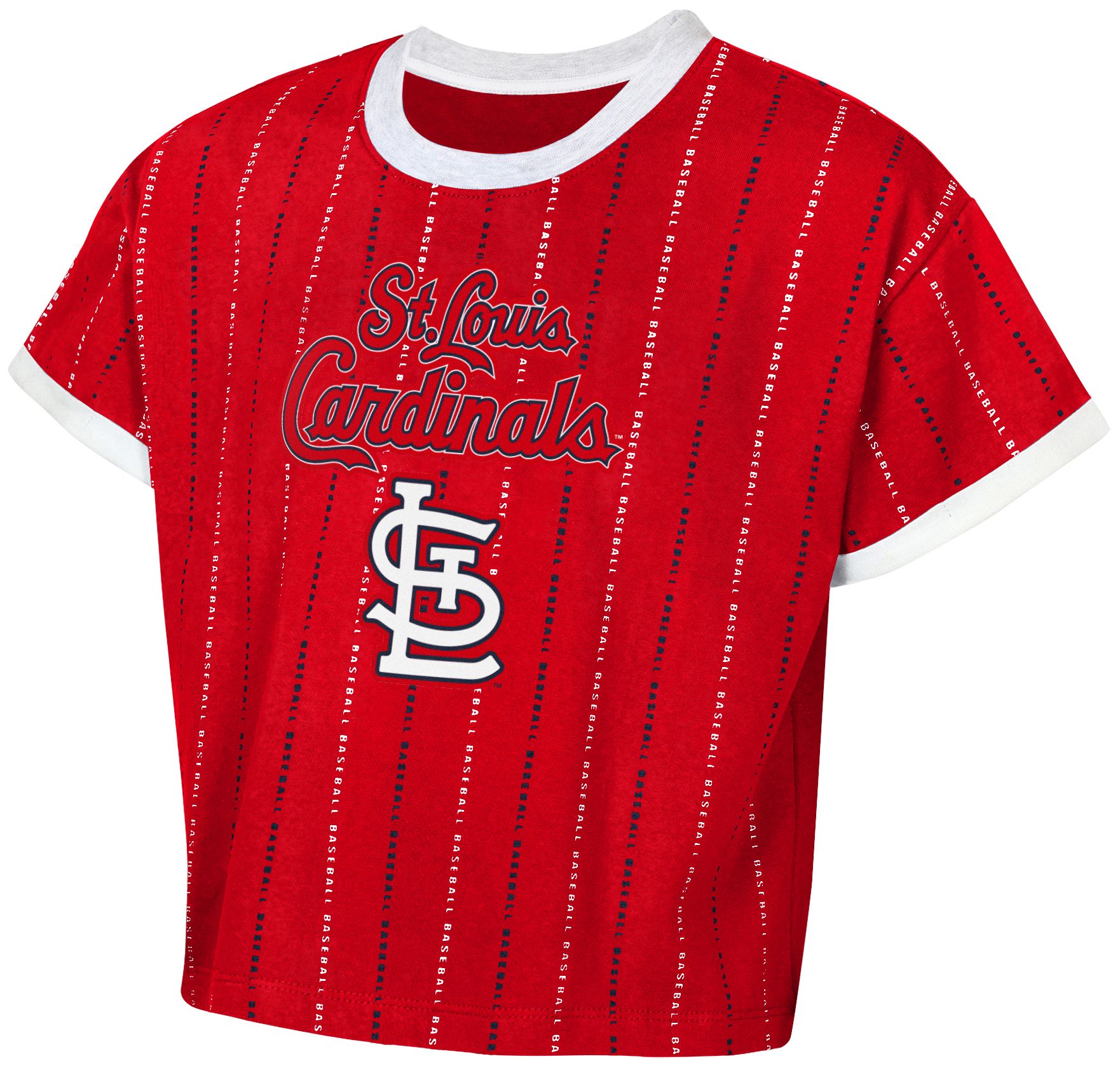 MLB Team Apparel Girls' St. Louis Cardinals Red Keeper T-Shirt