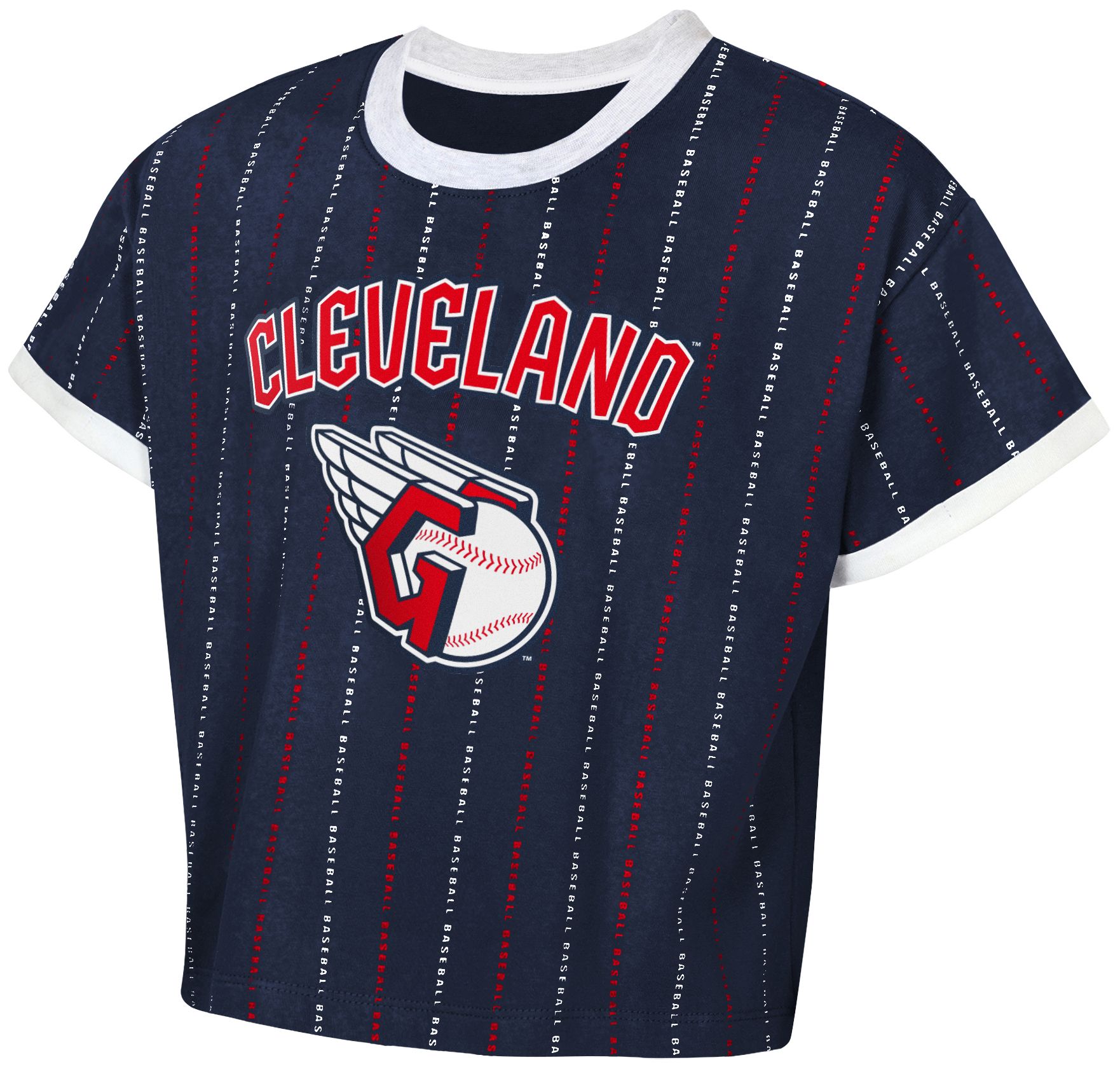 MLB Team Apparel Girls' Cleveland Guardians Navy Keeper T-Shirt
