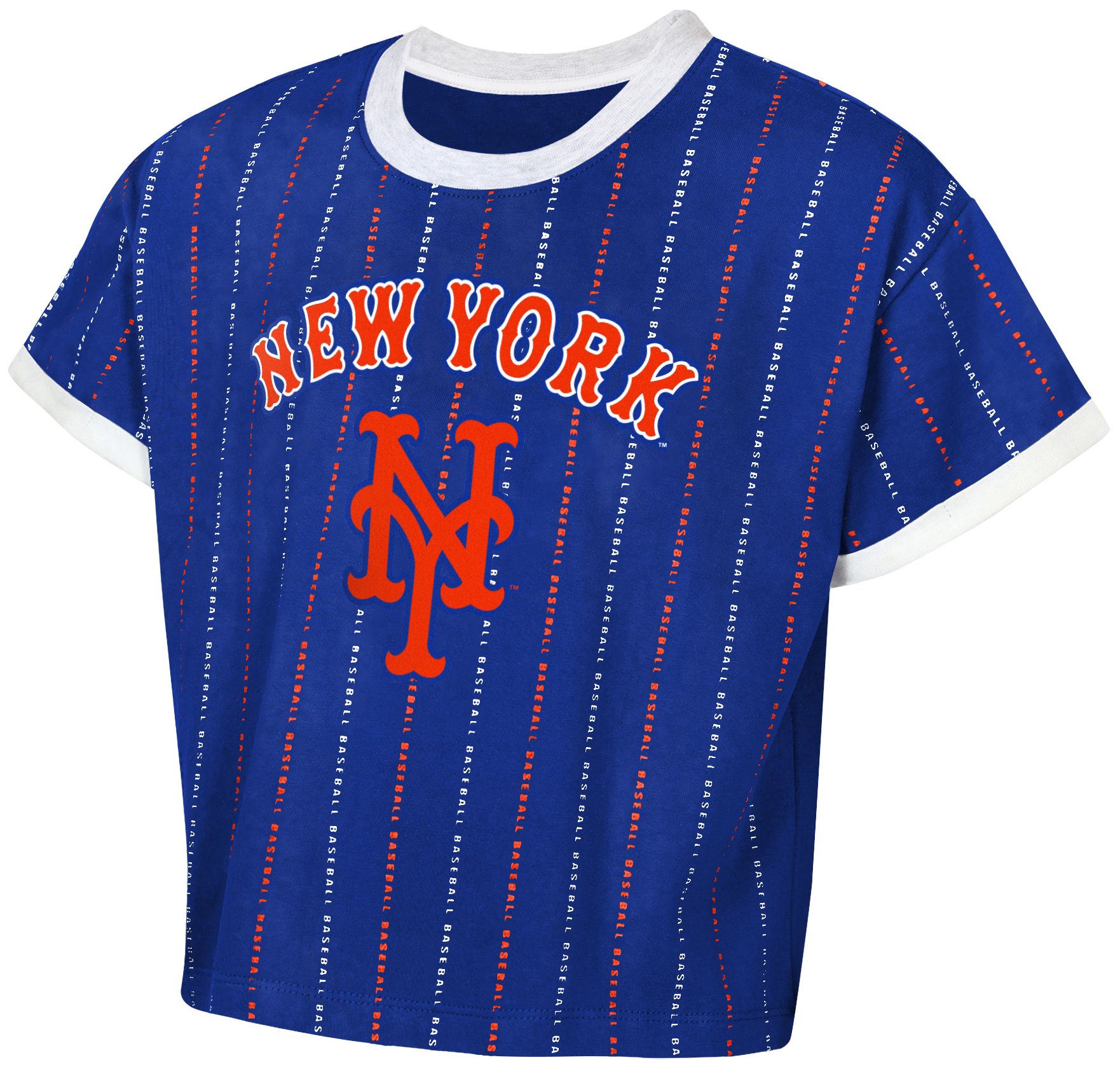 MLB Team Apparel Girls' New York Mets Royal Keeper T-Shirt