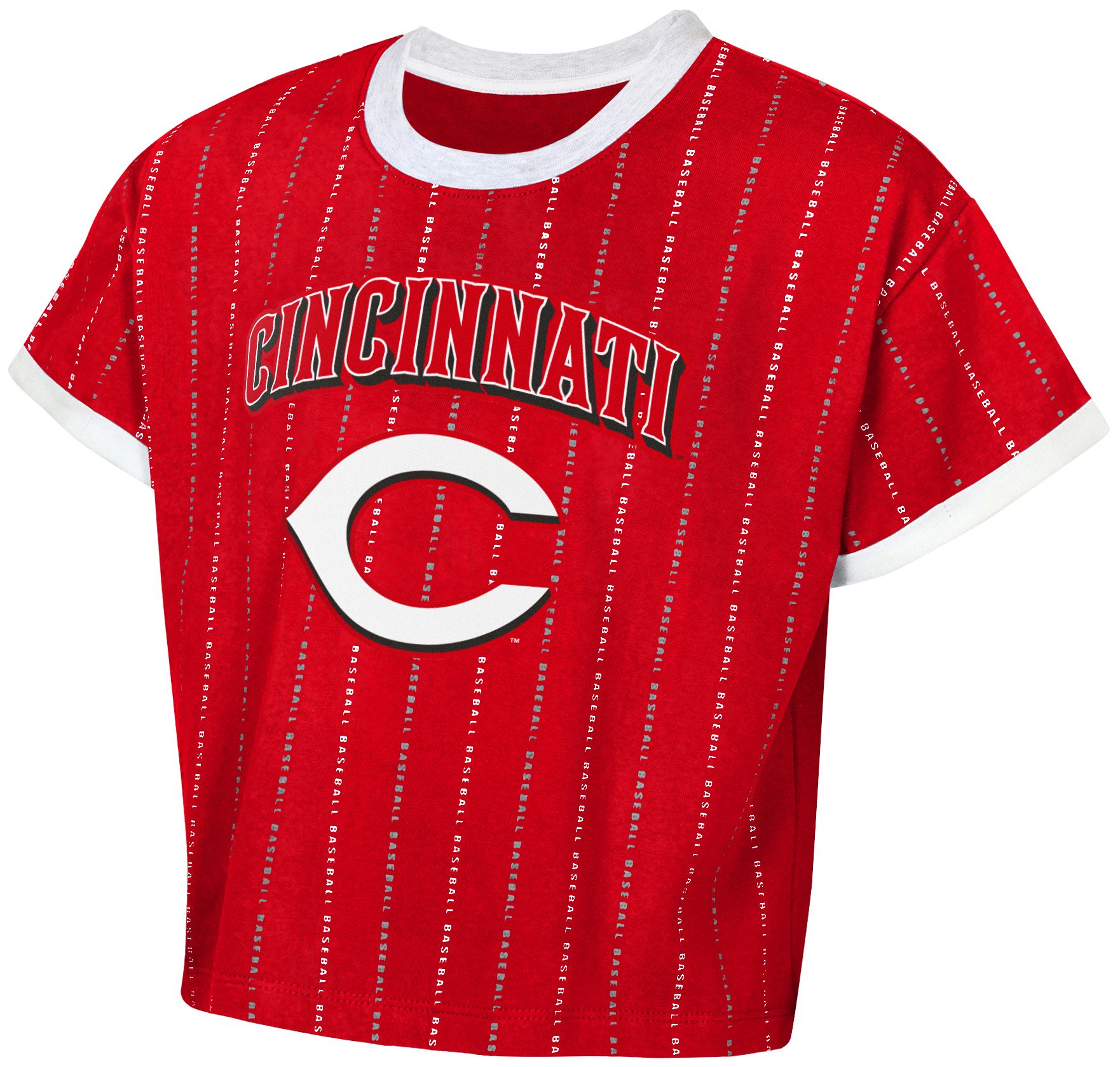 MLB Team Apparel Girls' Cincinnati Reds Red Keeper T-Shirt