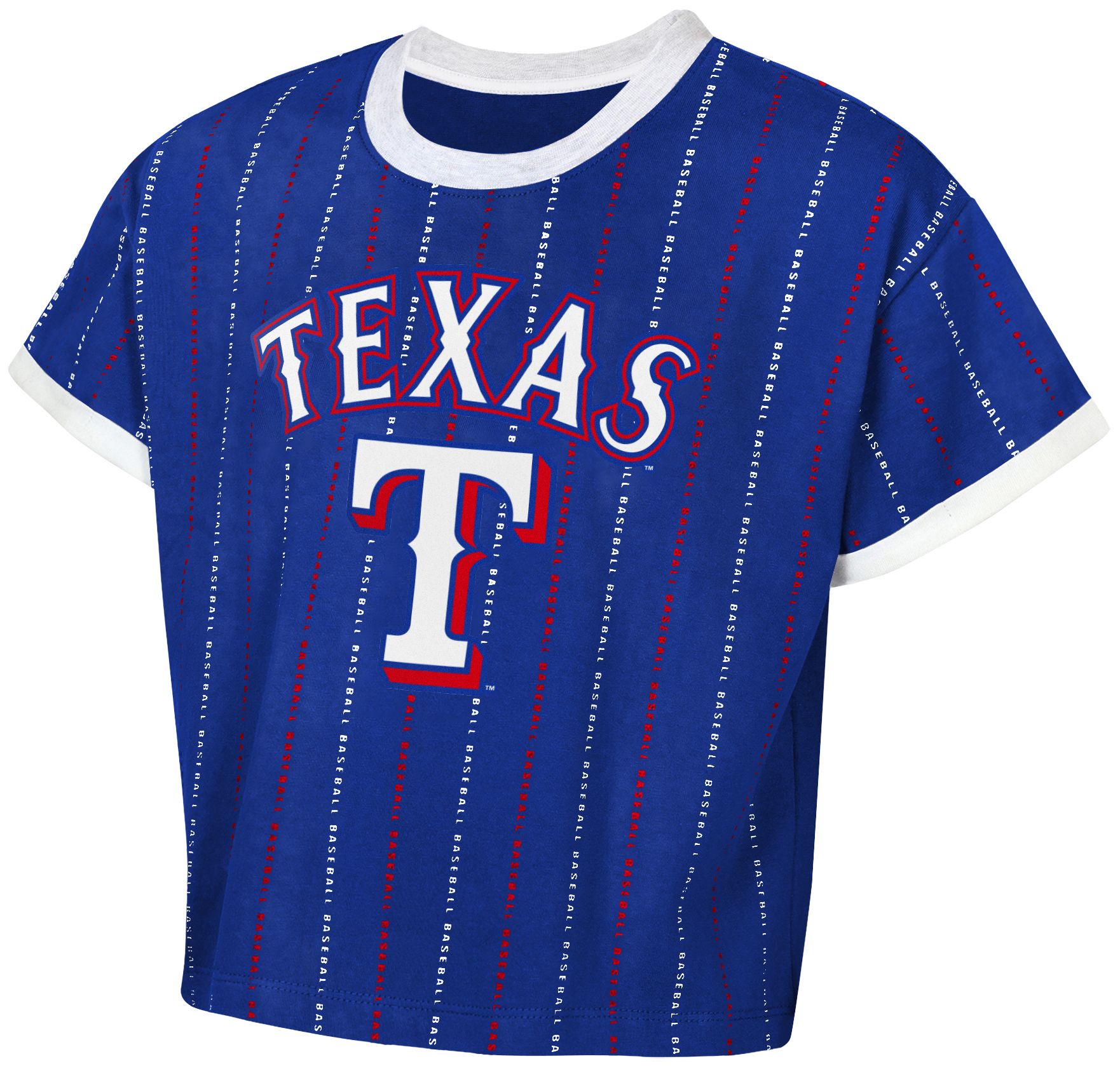 MLB Team Apparel Girls' Texas Rangers Royal Keeper T-Shirt