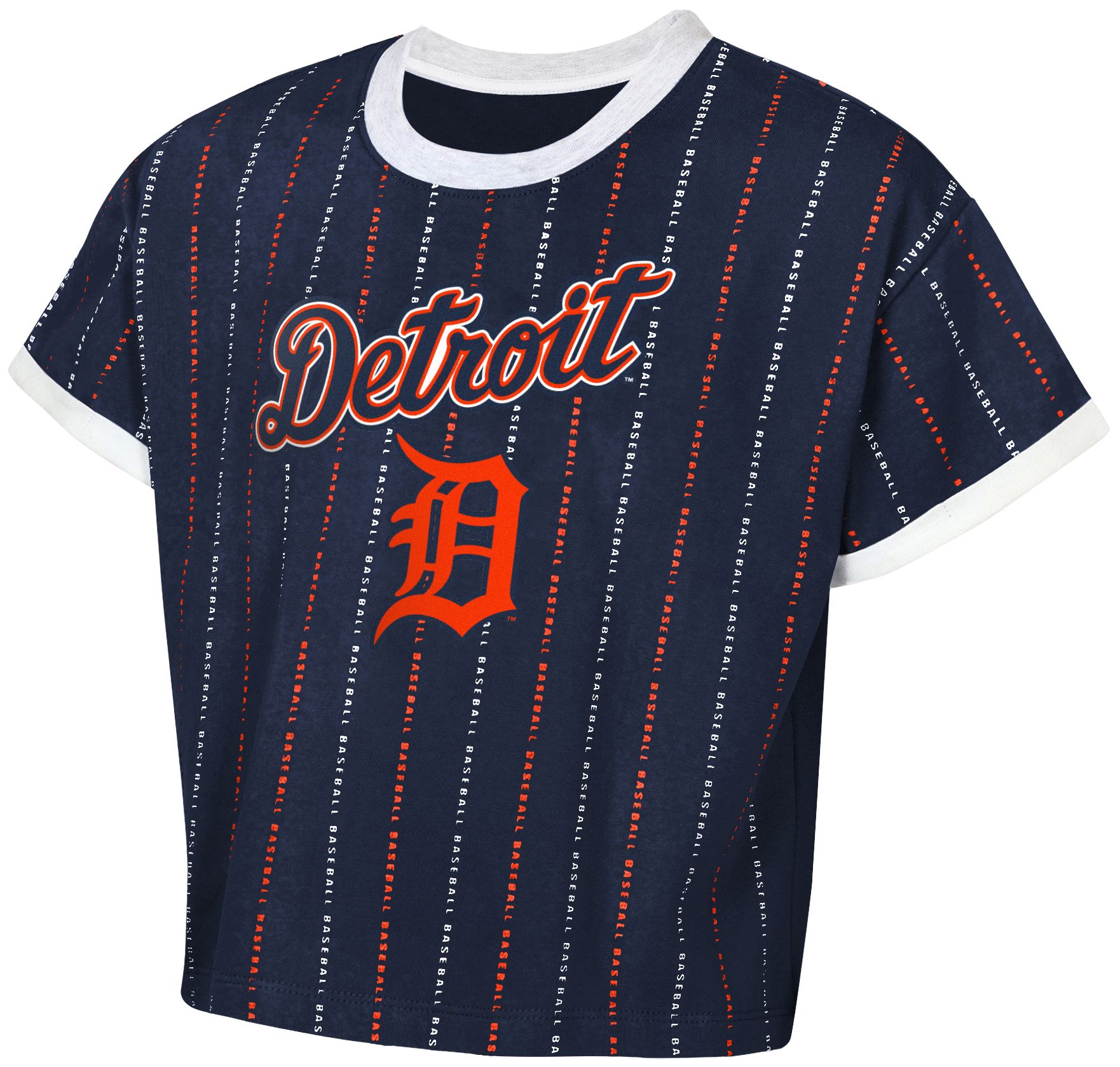 MLB Team Apparel Girls' Detroit Tigers Navy Keeper T-Shirt