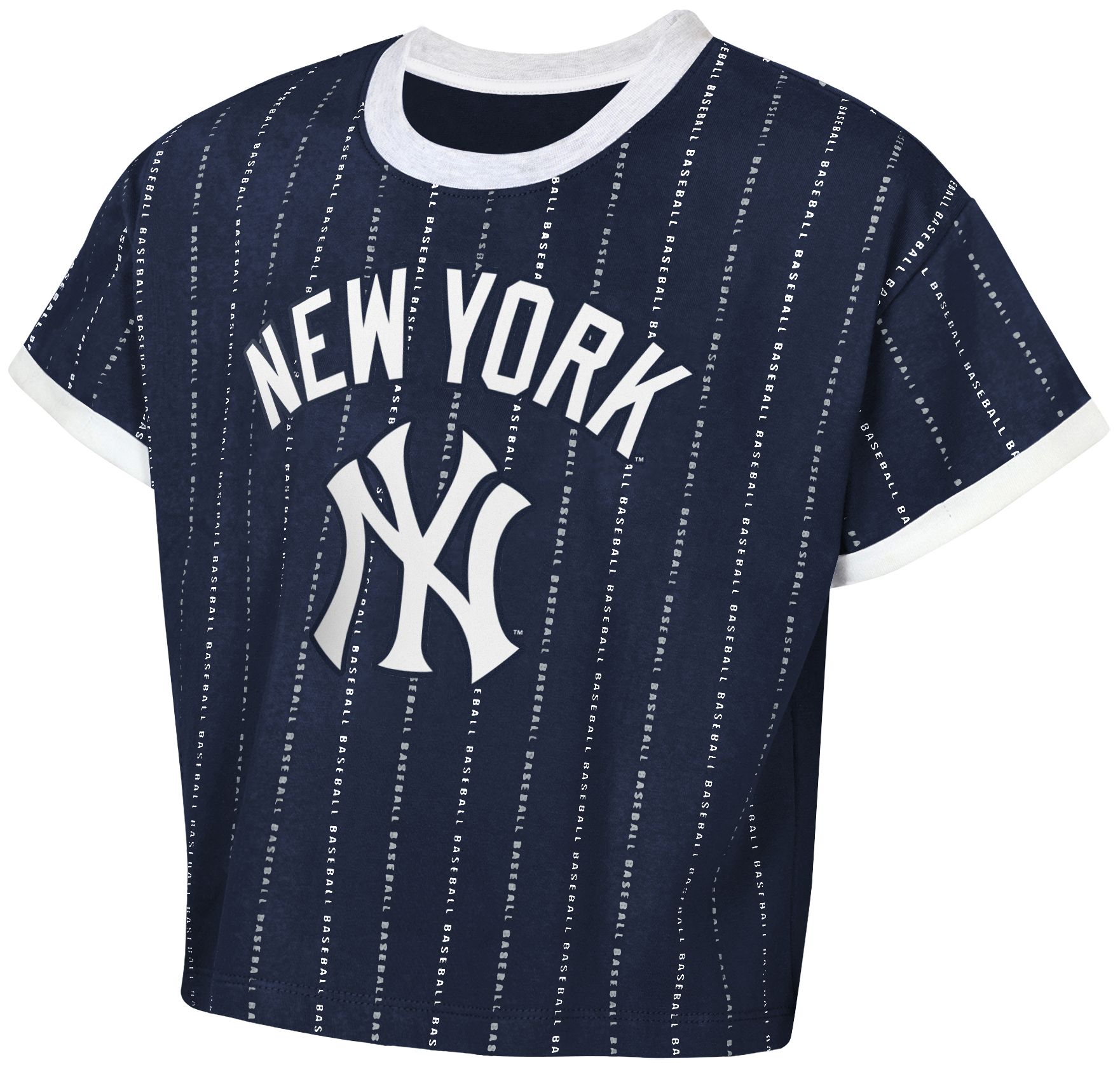 MLB Team Apparel Girls' New York Yankees Navy Keeper T-Shirt