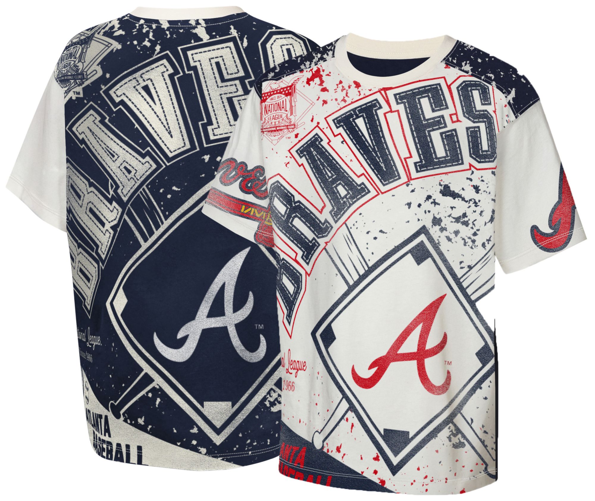 MLB Team Apparel Youth Atlanta Braves Top Player All Over Print T-Shirt