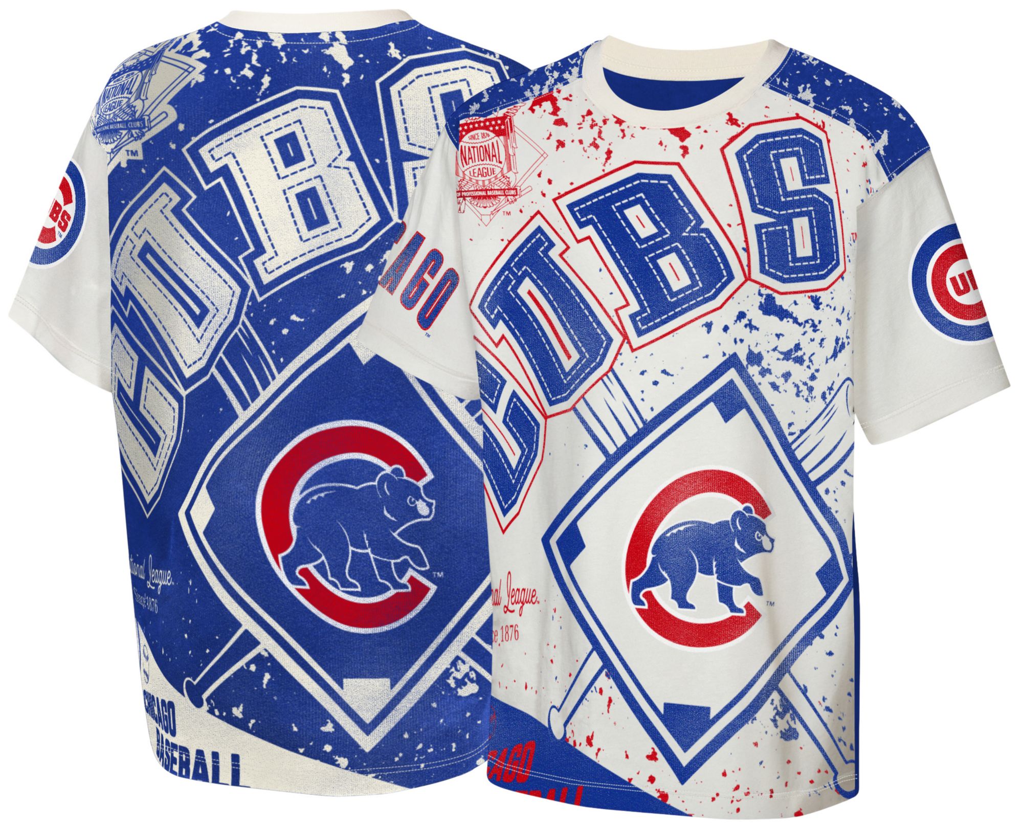 MLB Team Apparel Youth Chicago Cubs Top Player All Over Print T-Shirt