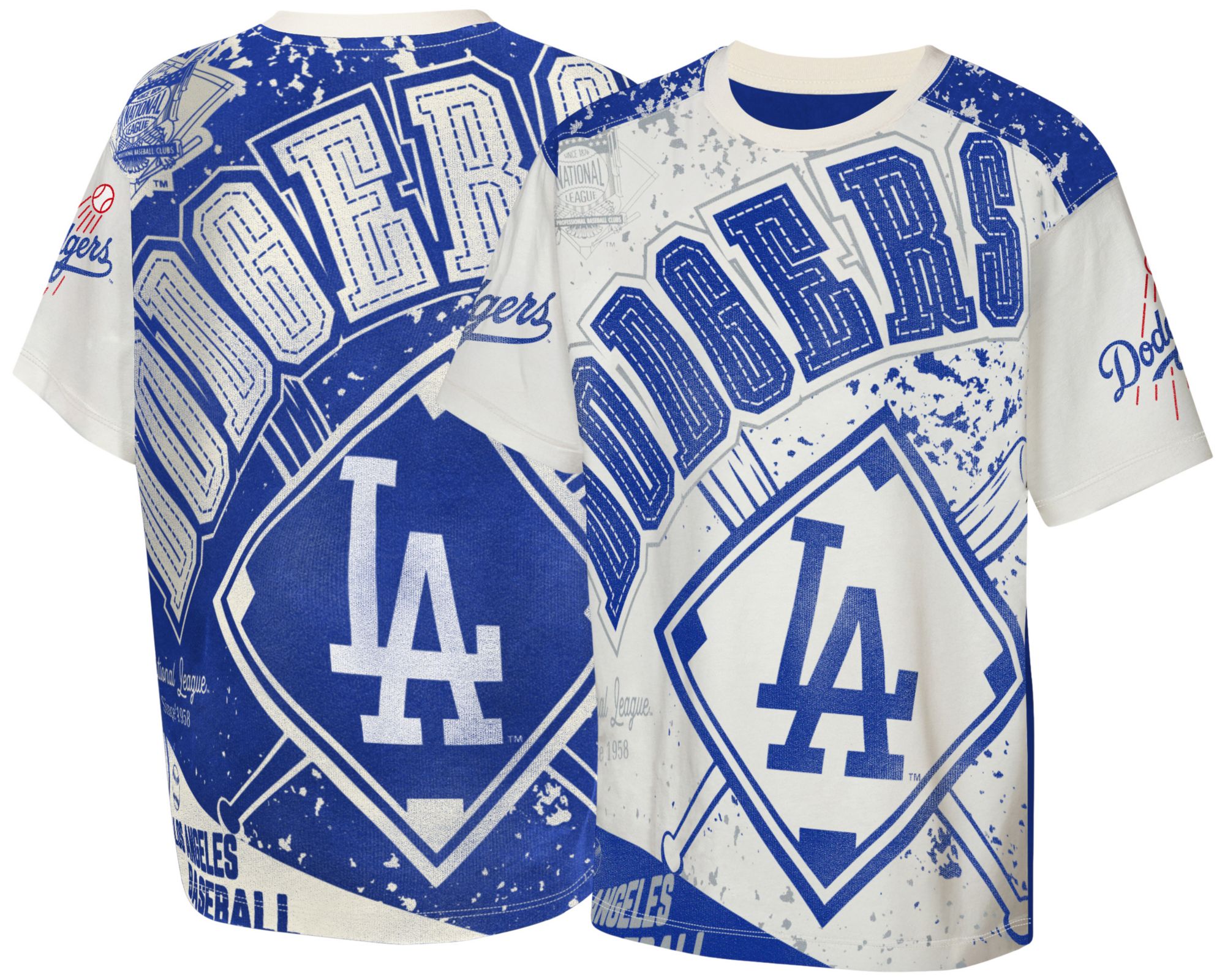 MLB Team Apparel Youth Los Angeles Dodgers Top Player All Over Print T-Shirt