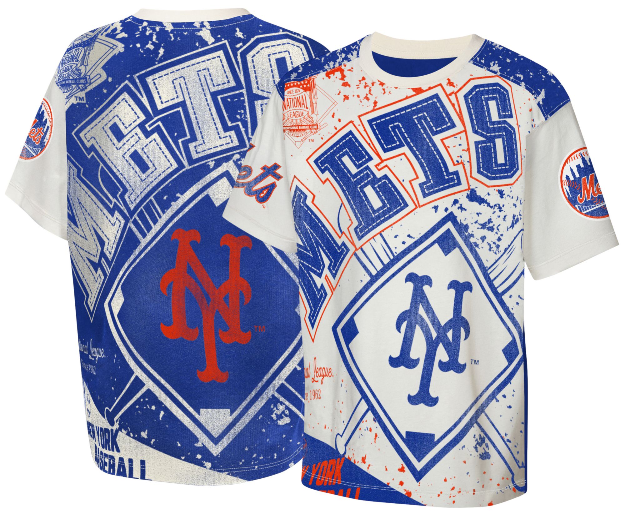 MLB Team Apparel Youth New York Mets Top Player All Over Print T-Shirt