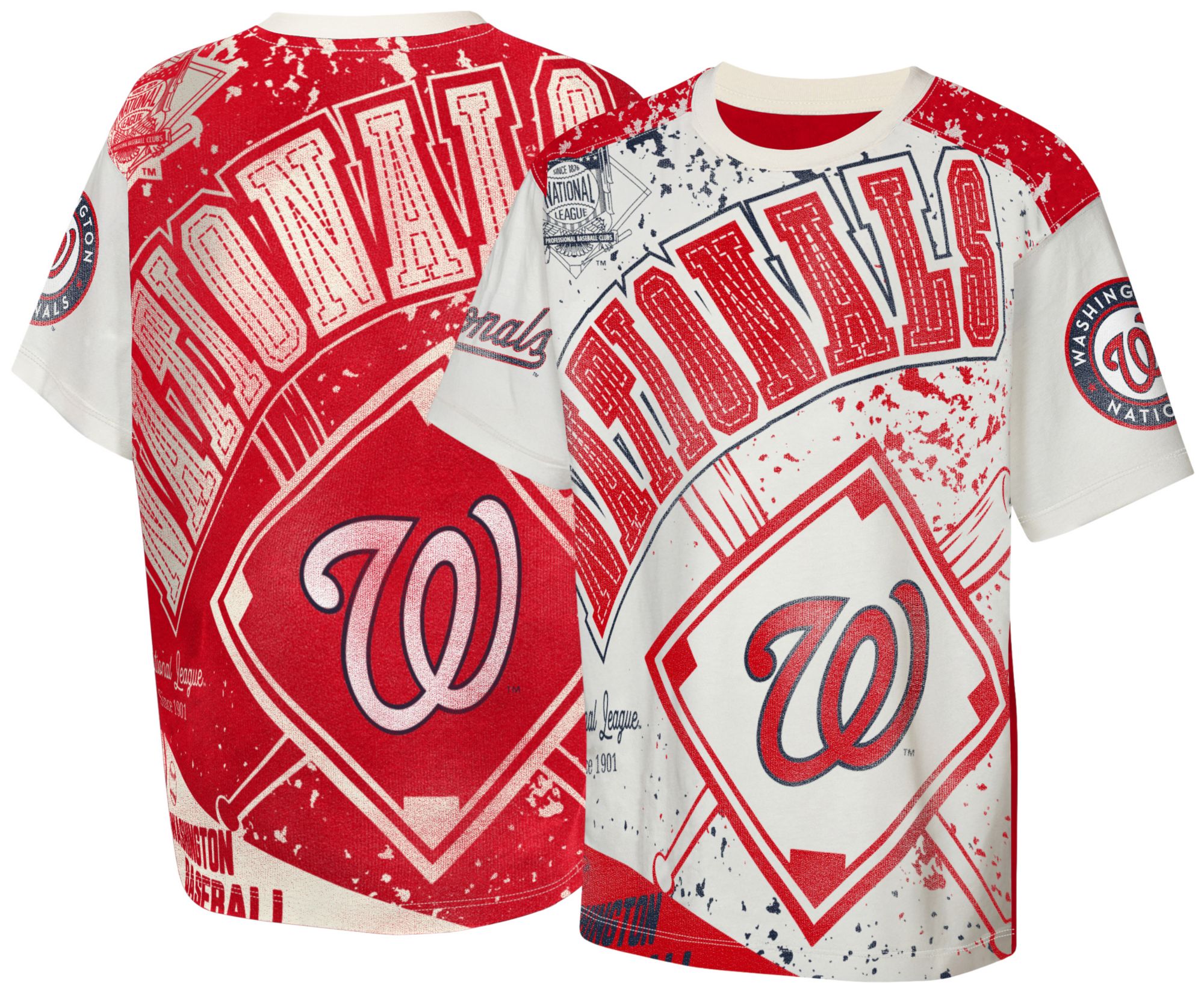 MLB Team Apparel Youth Washington Nationals Top Player All Over Print T-Shirt