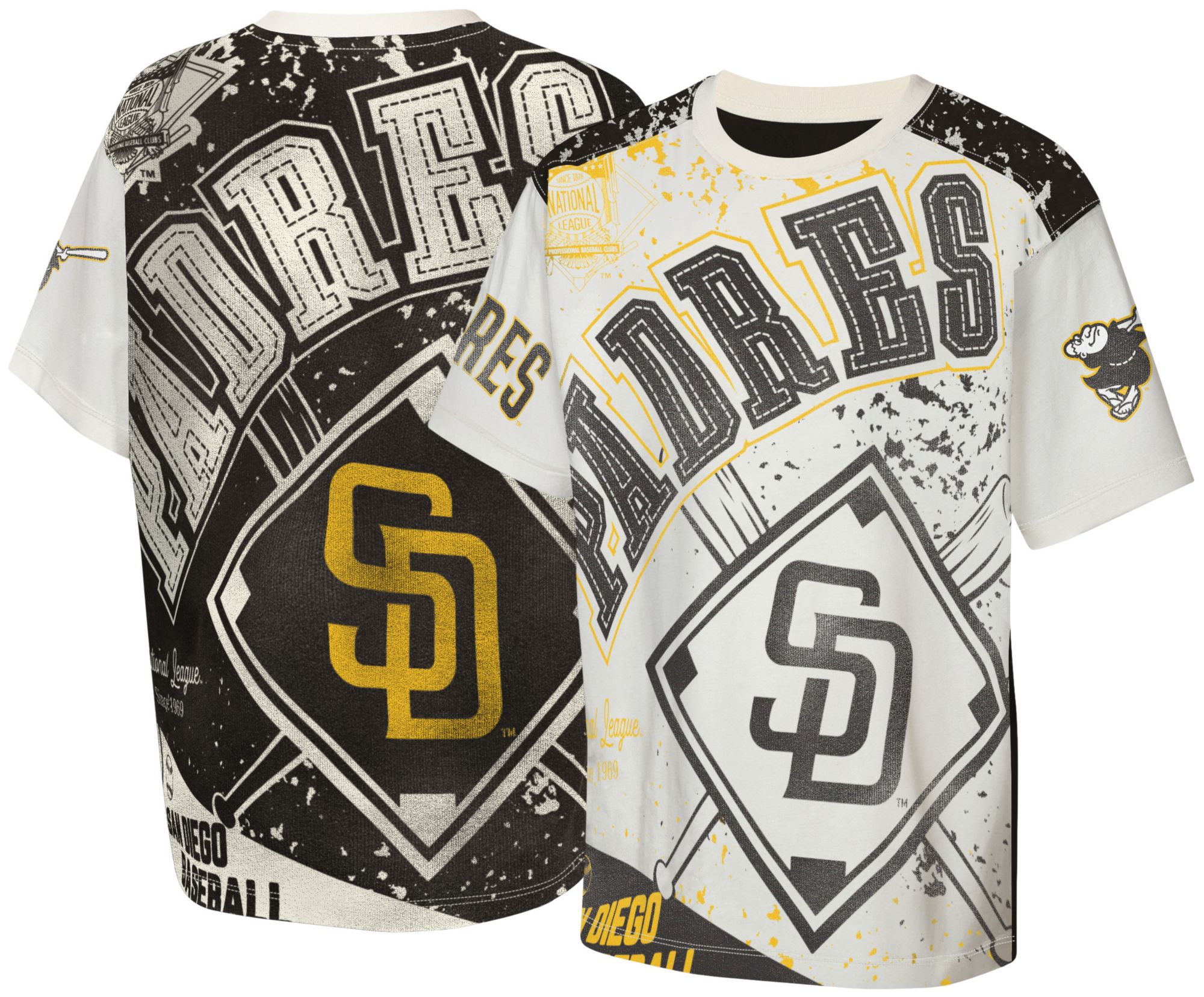 MLB Team Apparel Youth San Diego Padres Top Player All Over Print T-Shirt