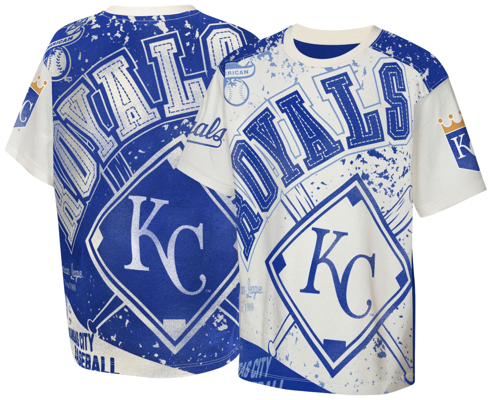 MLB Team Apparel Youth Kansas City Royals Top Player All Over Print T-Shirt