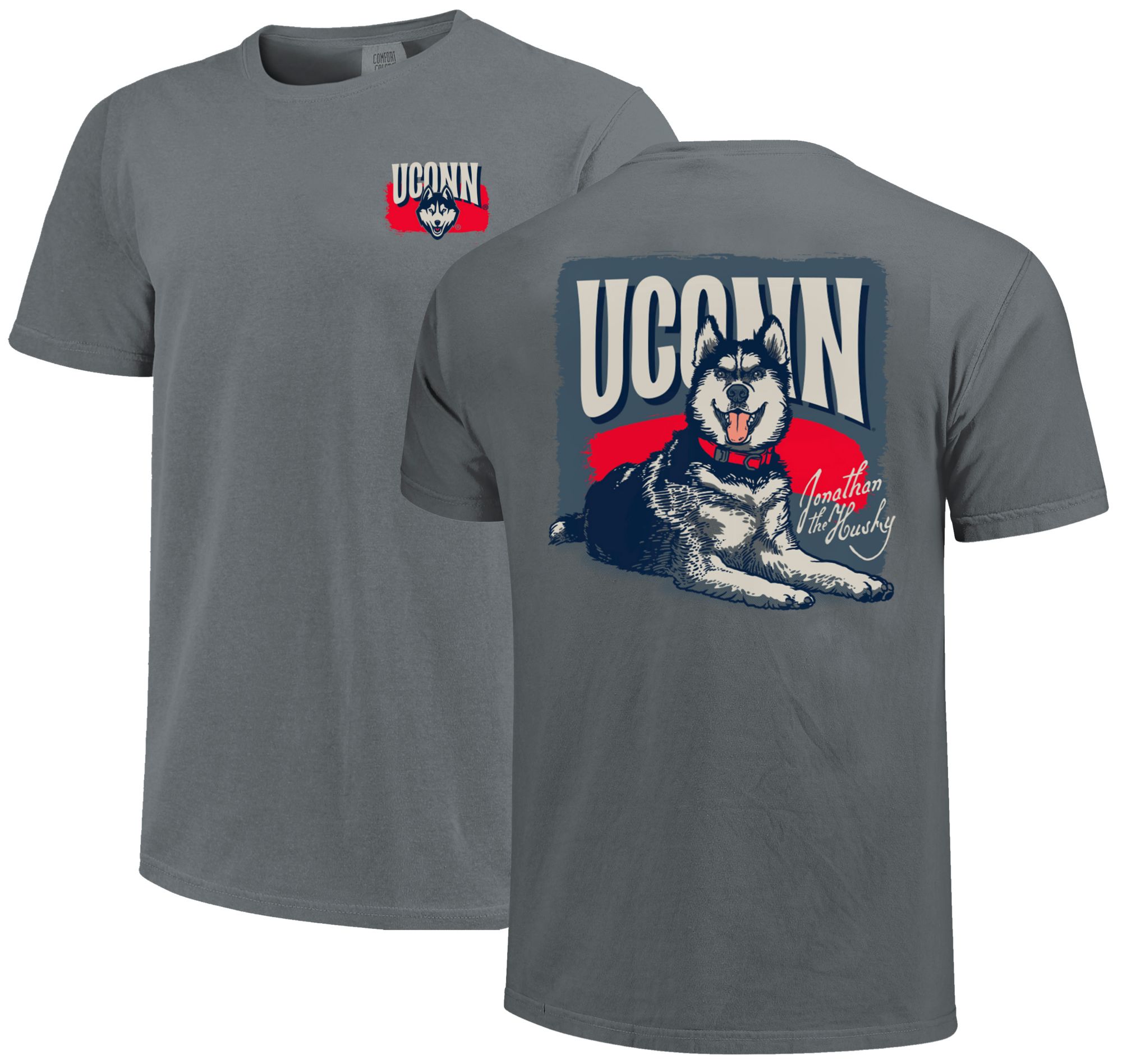 Image One Men's UConn Huskies Granite Mascot Lounging T-Shirt