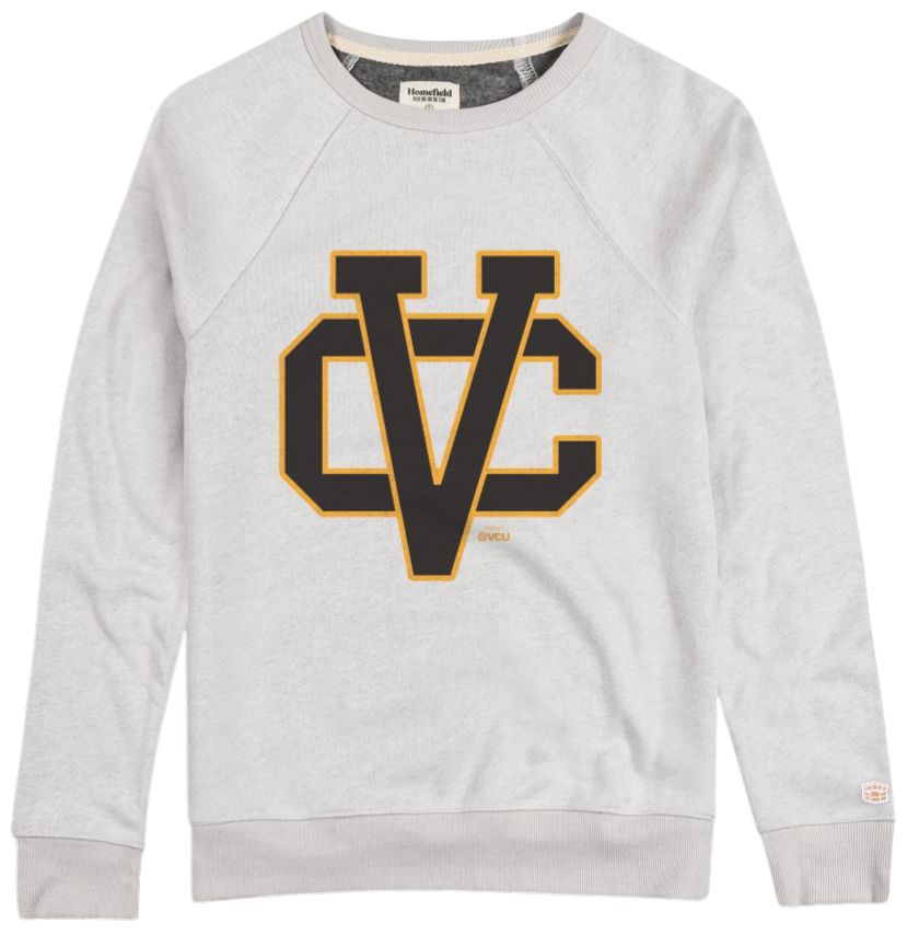 Homefield Men's VCU Rams Ash Lockup Logo Crewneck Sweatshirt