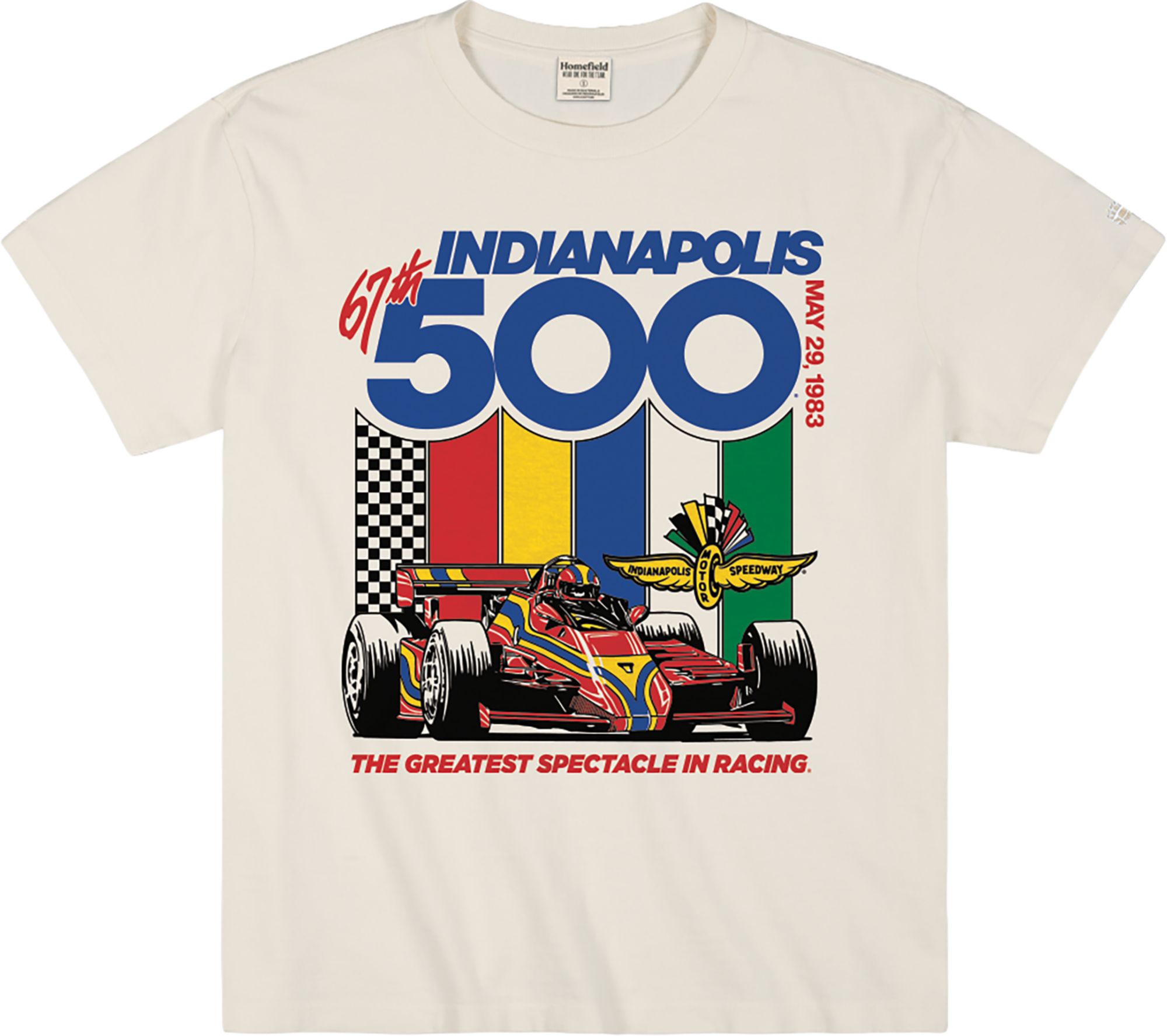 Homefield Men's Indy 500 Cream 67th Anniversary T-Shirt