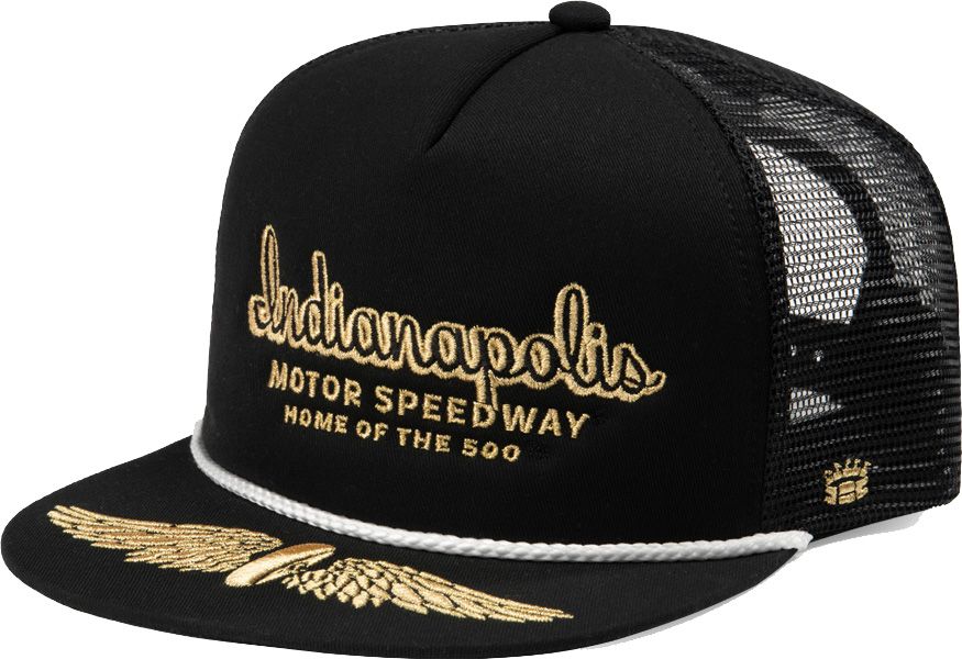 Homefield Men's Indy 500 Black Embroidered Adjustable Trucker Hat