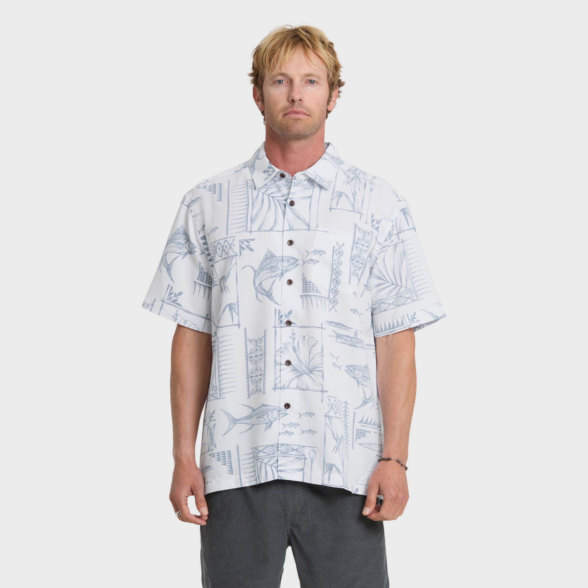 Quiksilver Men's Waterman Performance Pack Short Sleeve Woven Shirt
