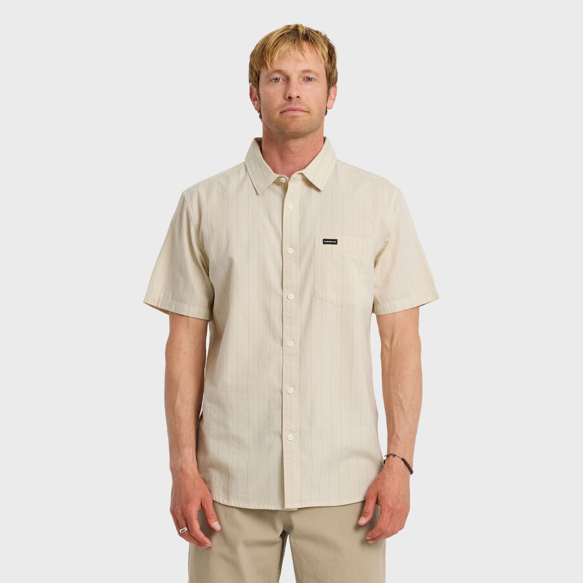 Quiksilver Men's Dobby Stripe Classic Short Sleeve Top